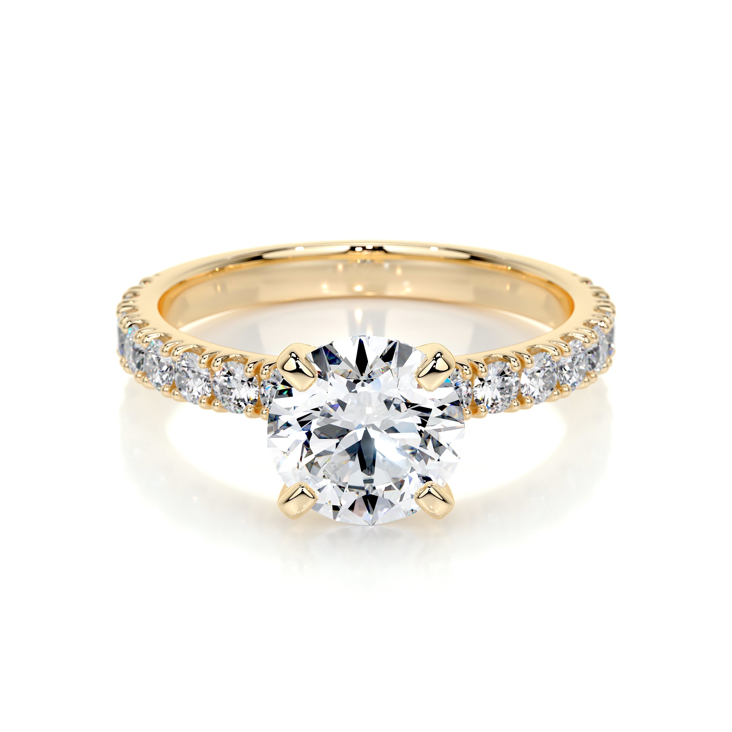 Alison Lab Grown Diamond Ring   (2 Carat) -18K Yellow Gold