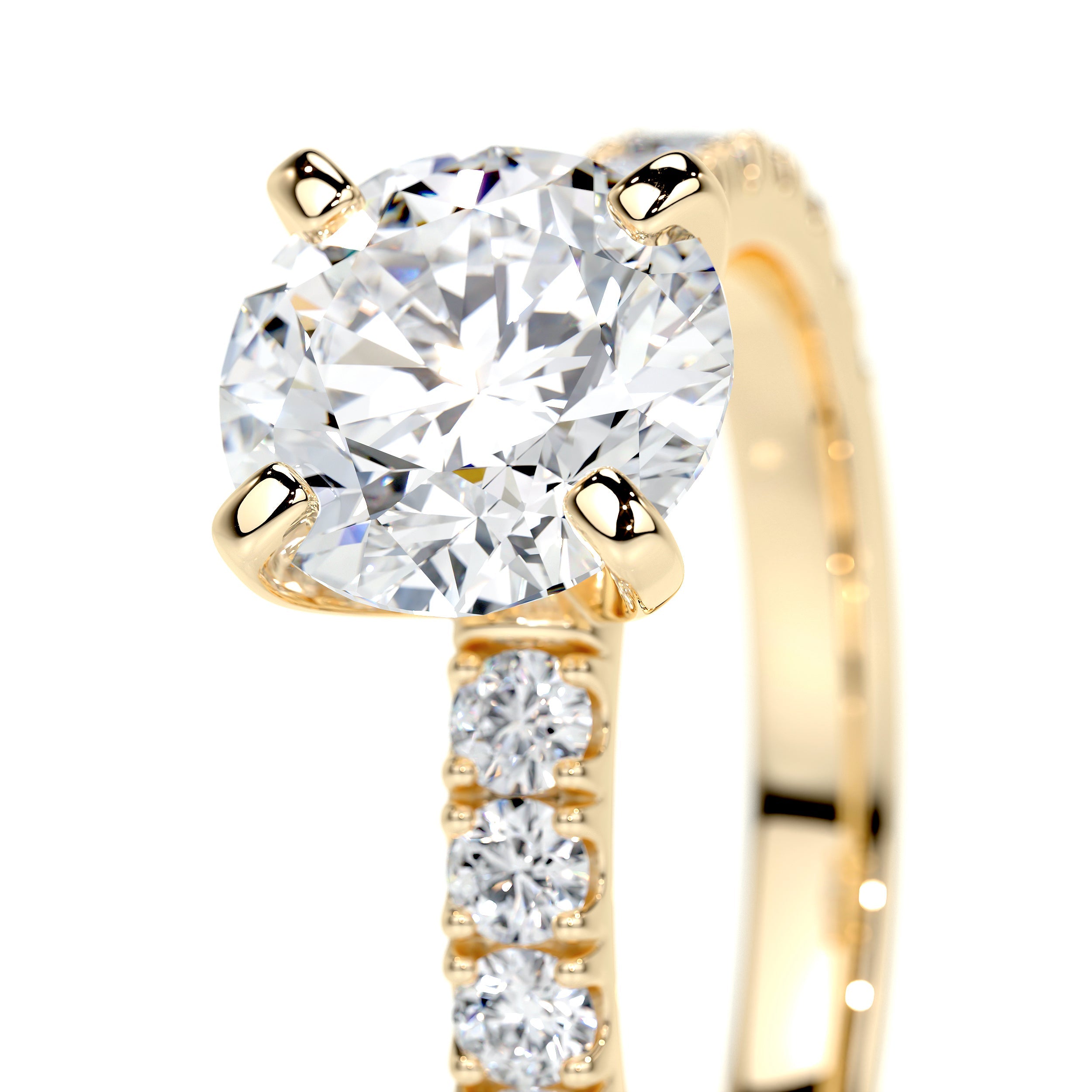 Alison Lab Grown Diamond Ring   (2 Carat) -18K Yellow Gold