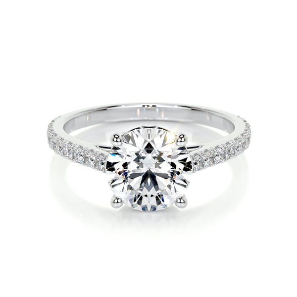 Skylar Diamond Engagement Ring -14K White Gold, 3 Stones, 3.50 Carat, –  Best Brilliance