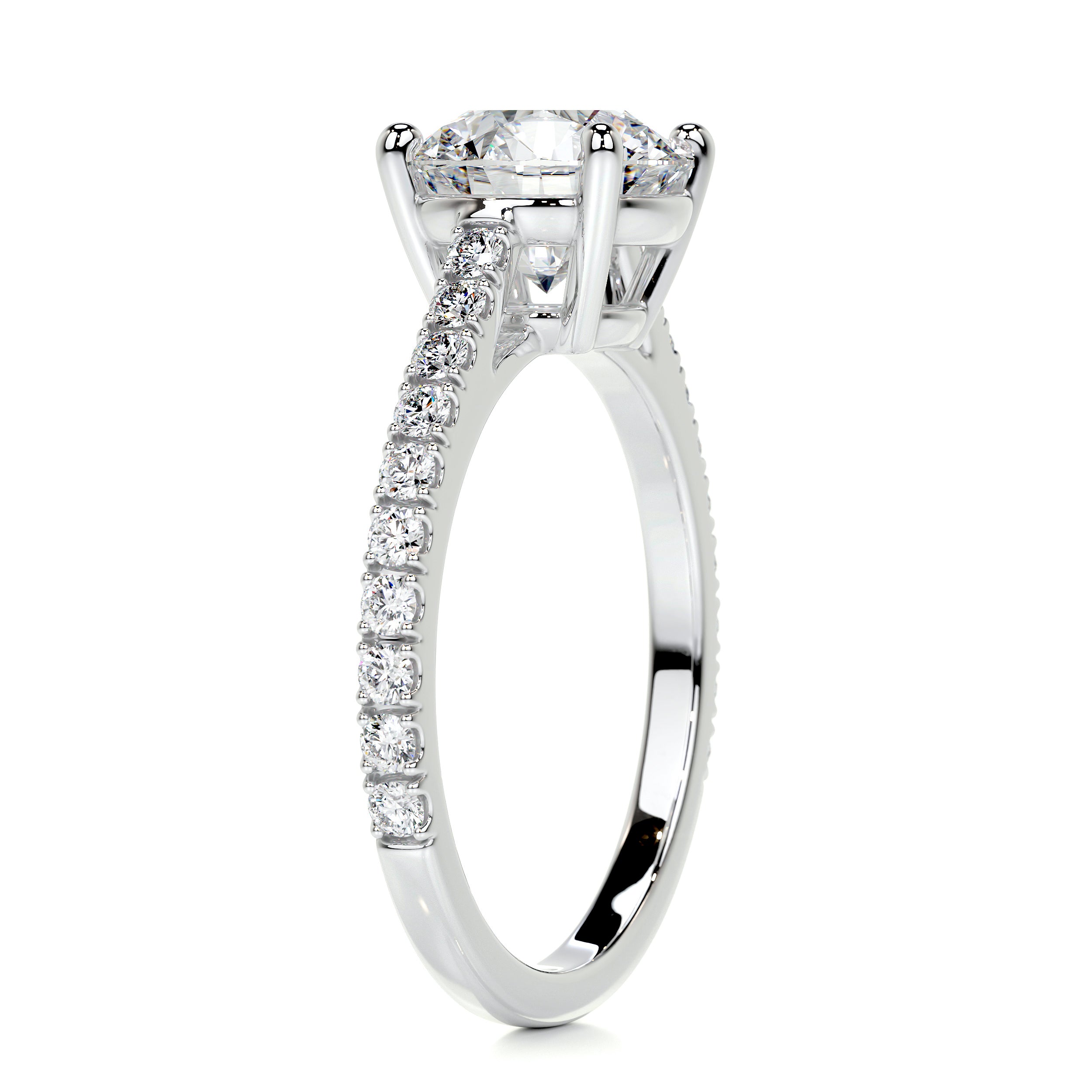 Anna Diamond Engagement Ring -14K White Gold
