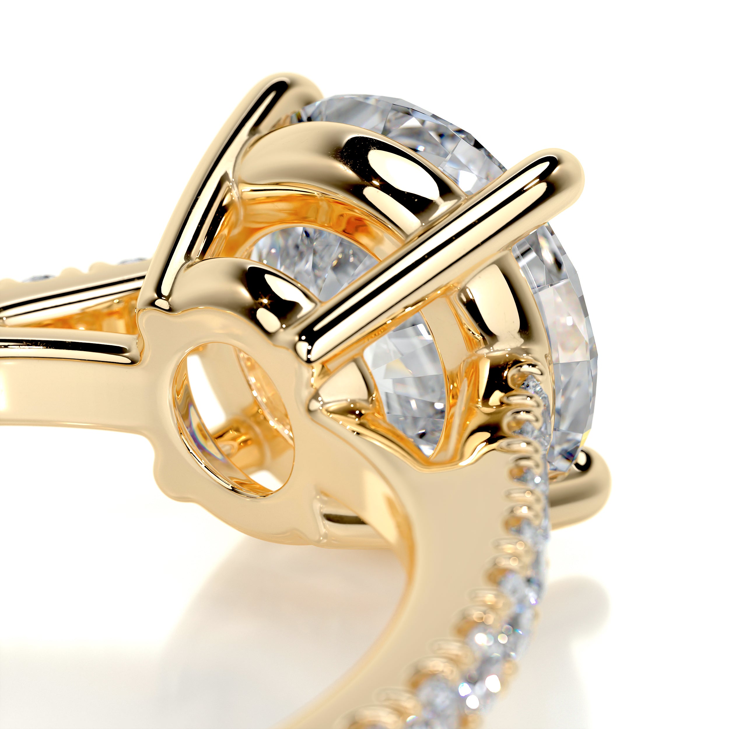 Anna Diamond Engagement Ring   (2.12 Carat) -18K Yellow Gold