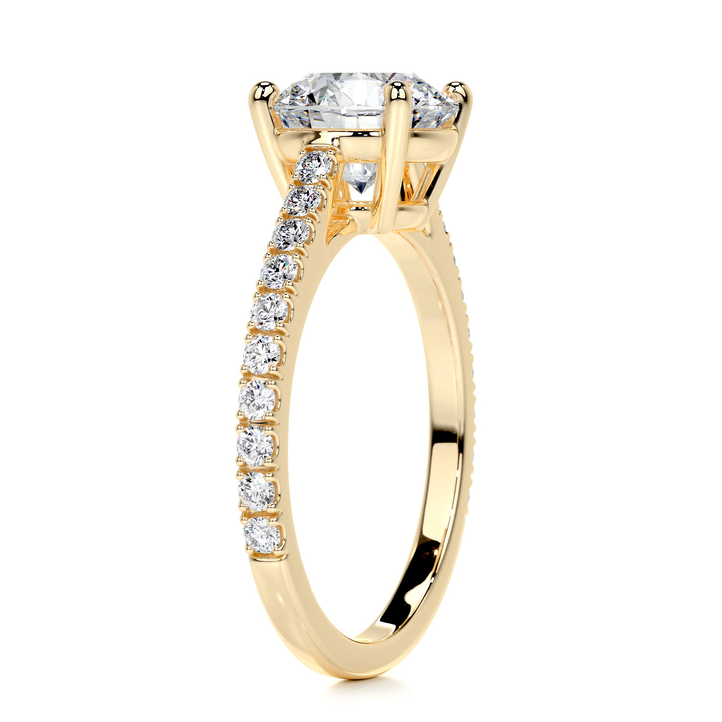 Anna Diamond Engagement Ring   (2.12 Carat) -18K Yellow Gold