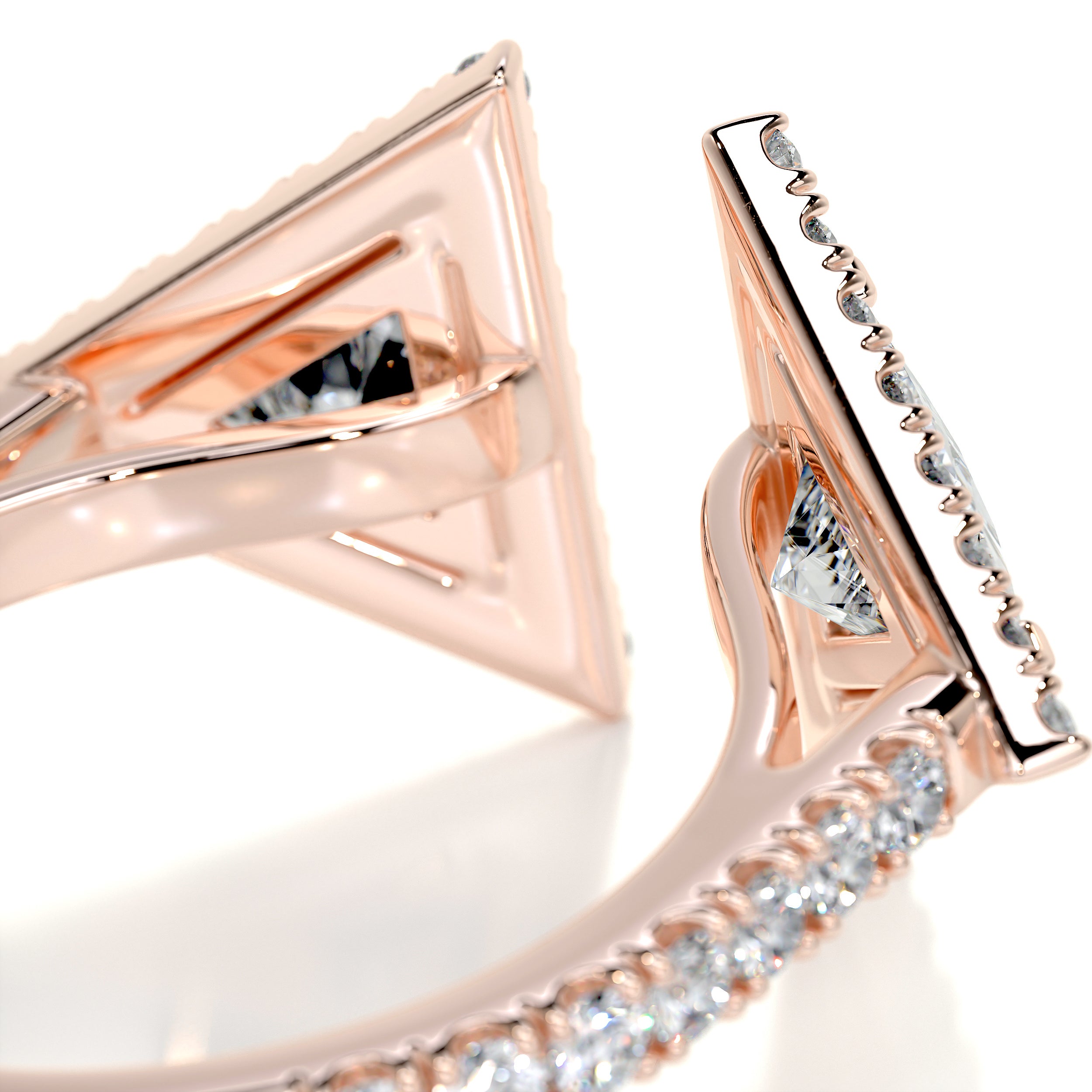 Jade Fashion Diamond Ring   (1.5 carat) -14K Rose Gold