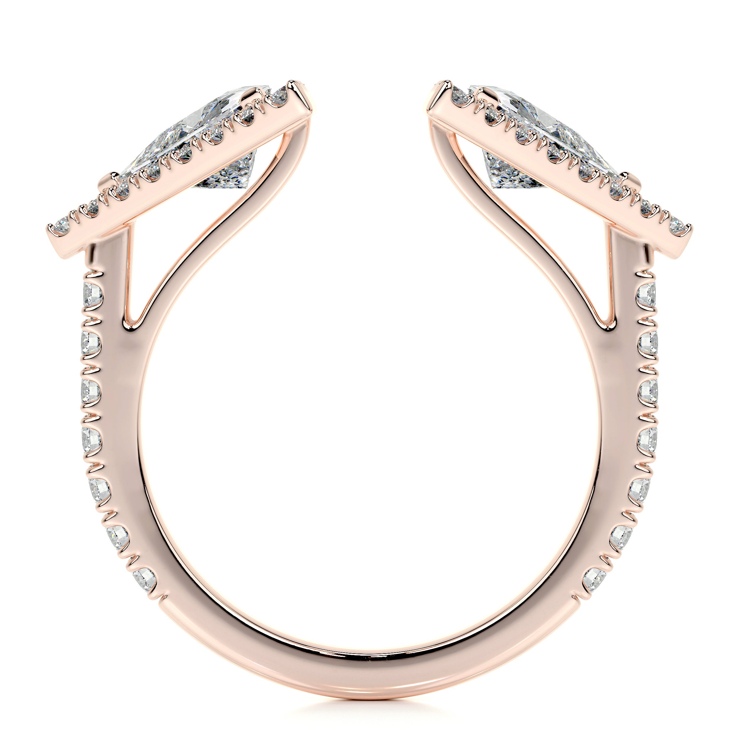 Jade Lab Grown Diamond Wedding Ring   (1.5 carat) -14K Rose Gold