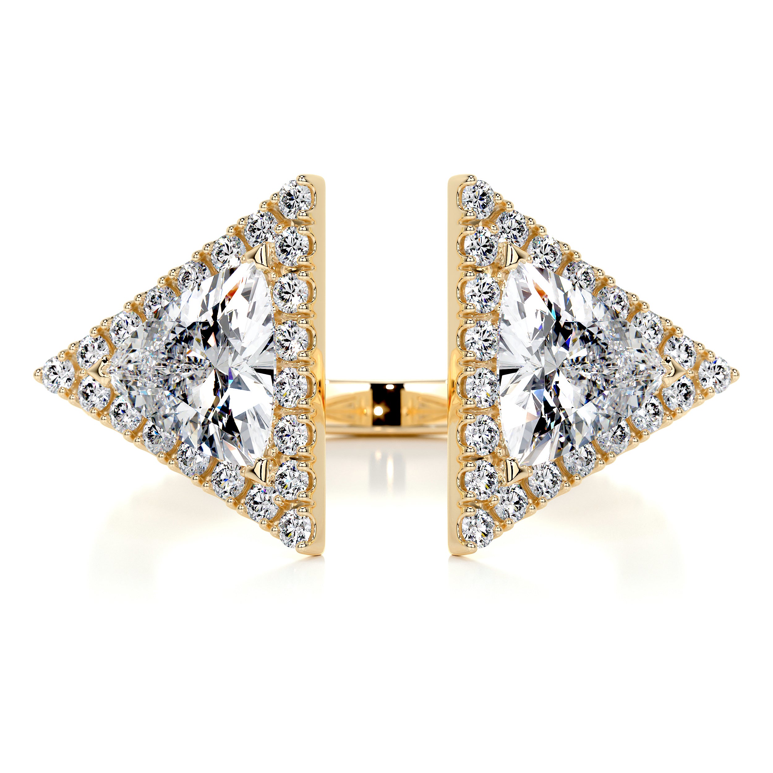 Jade Fashion Diamond Ring   (1.5 carat) -18K Yellow Gold