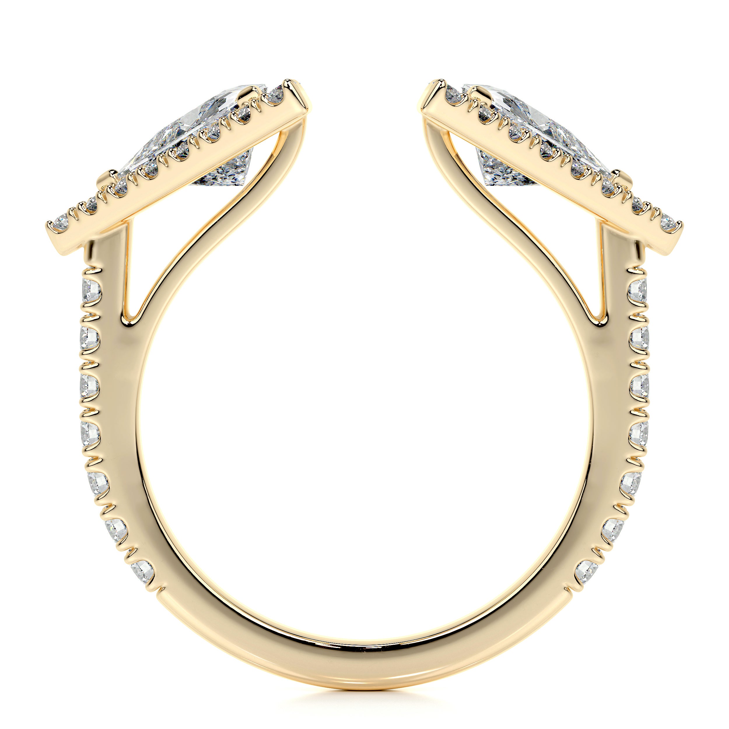 Jade Lab Grown Diamond Wedding Ring   (1.5 carat) -18K Yellow Gold
