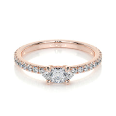 Chloe Marquise Lab Grown Stacking Ring (0.60 Carat) -14K Rose Gold