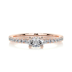 Chloe Marquise Stacking Ring (0.60 Carat) -14K Rose Gold