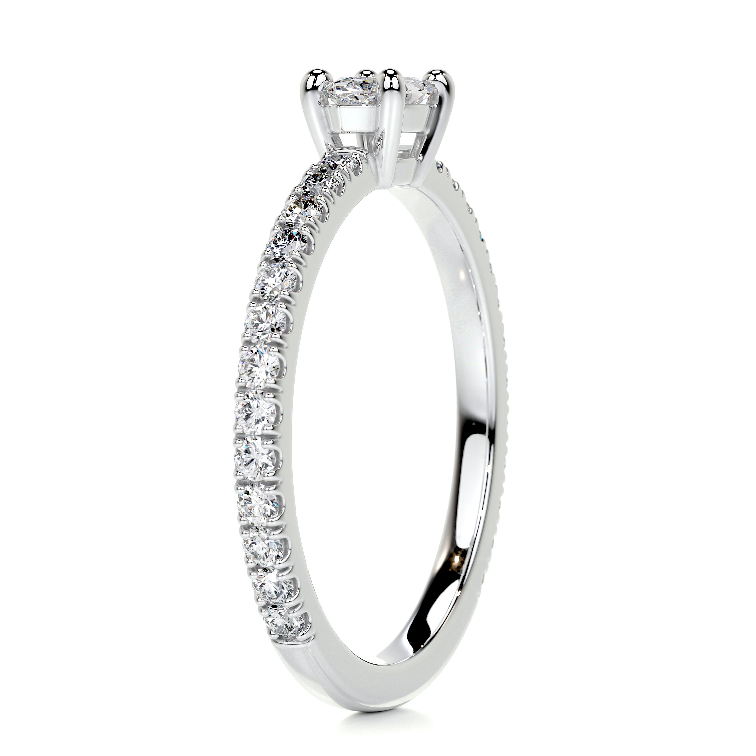 Chloe Marquise Stacking Ring   (0.60 Carat) -14K White Gold