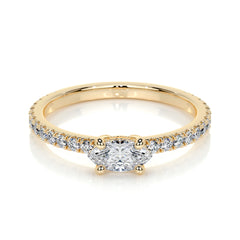 Chloe Marquise Lab Grown Stacking Ring (0.60 Carat) -18K Yellow Gold
