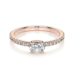 Chloe Oval Lab Grown Stacking Ring (0.55 Carat) -14K Rose Gold