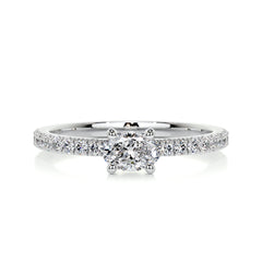 Chloe Oval Stacking Ring (0.55 Carat) -18K White Gold