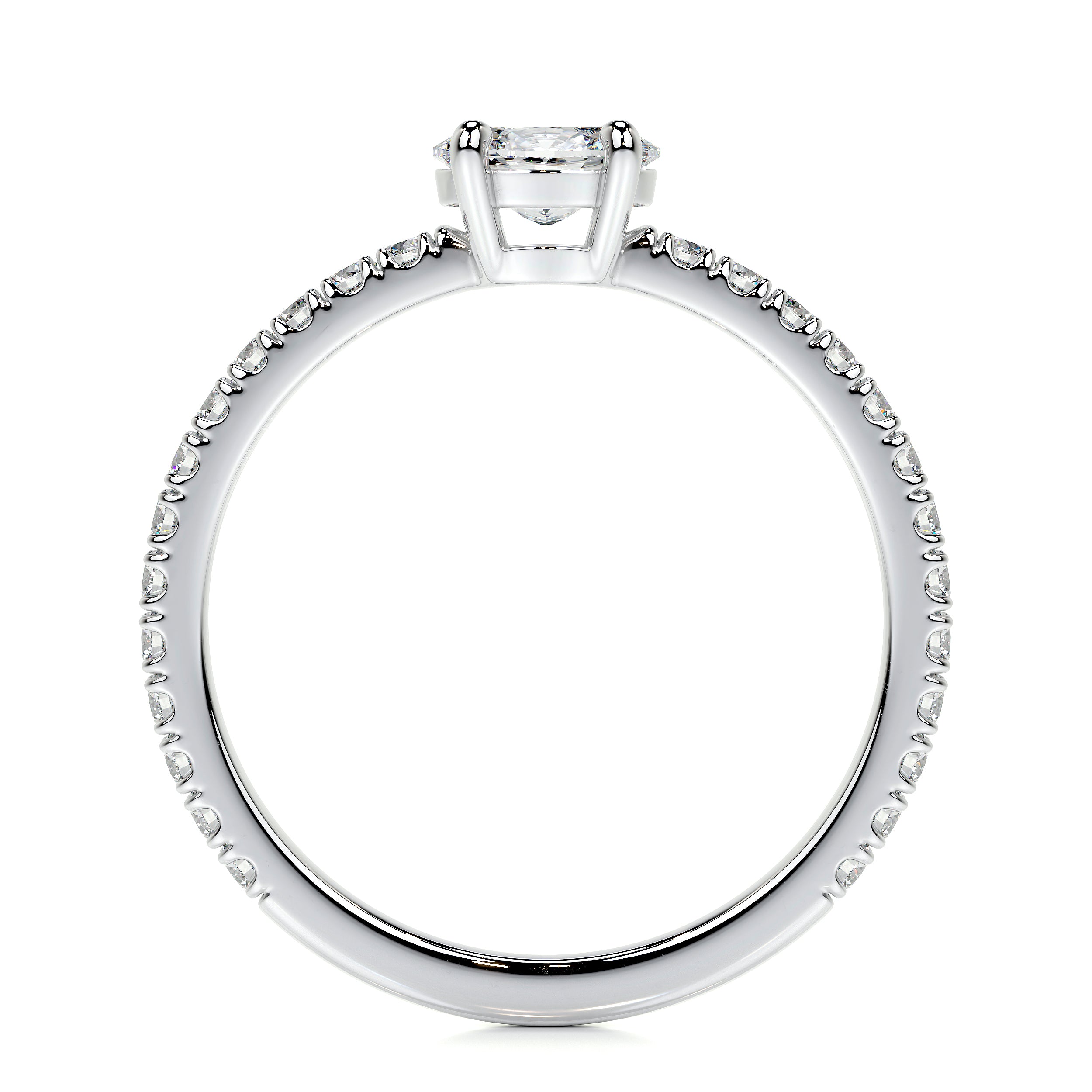Chloe Oval Lab Grown Stacking Ring   (0.55 Carat) -Platinum