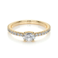 Chloe Oval Lab Grown Stacking Ring (0.55 Carat) -18K Yellow Gold