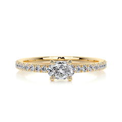 Chloe Oval Stacking Ring (0.55 Carat) -18K Yellow Gold