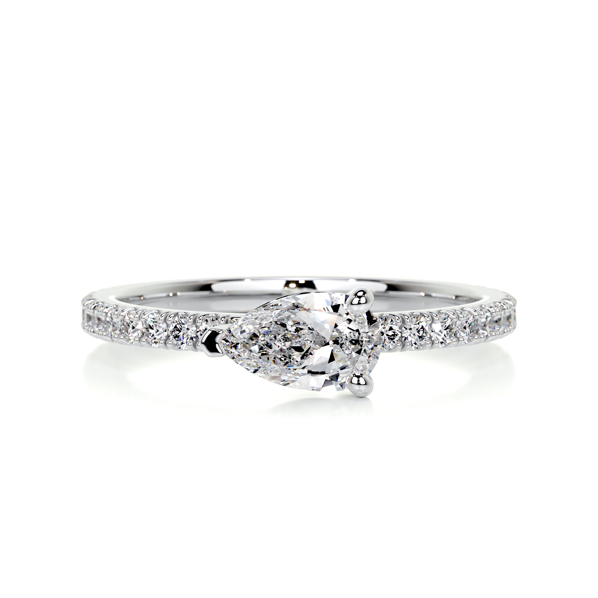 Diamond Wedding Band 14k White Gold Size outlet 9.25 Stackable Ring