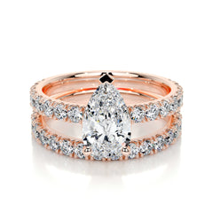 Hailey Lab Grown Diamond Bridal Set -14K Rose Gold