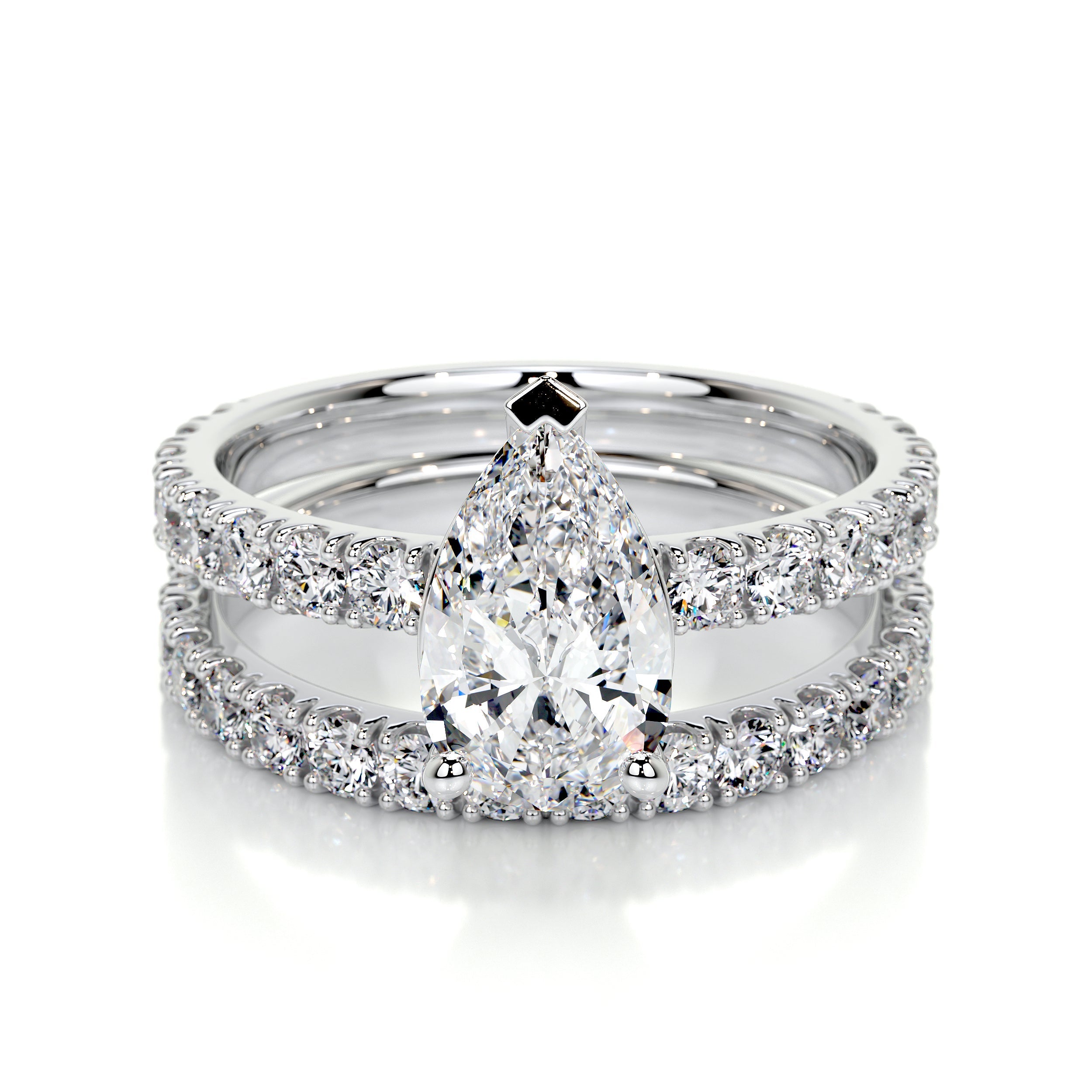 Hailey Lab Grown Diamond Bridal Set   (2.5 Carat) -18K White Gold