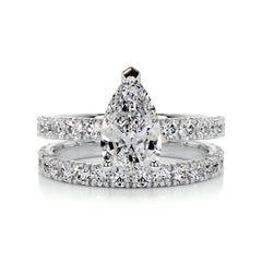 Hailey Diamond Bridal Set -Platinum