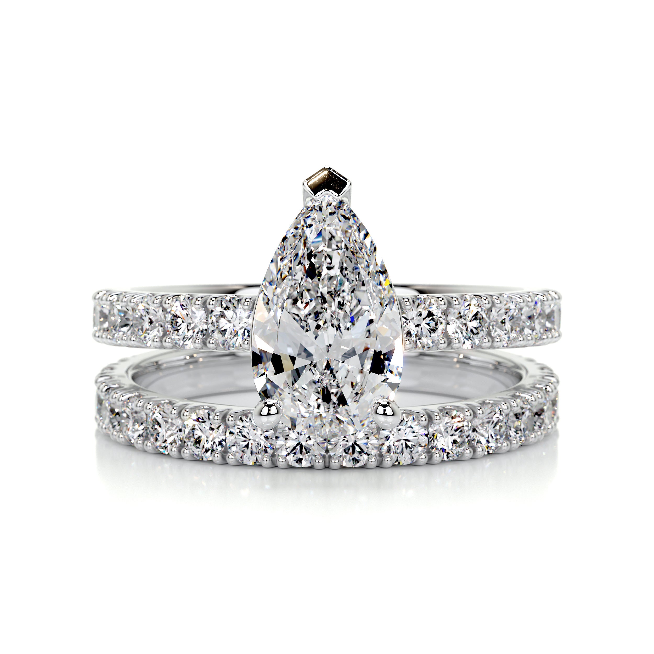 Hailey Diamond Bridal Set   (2.5 Carat) -14K White Gold