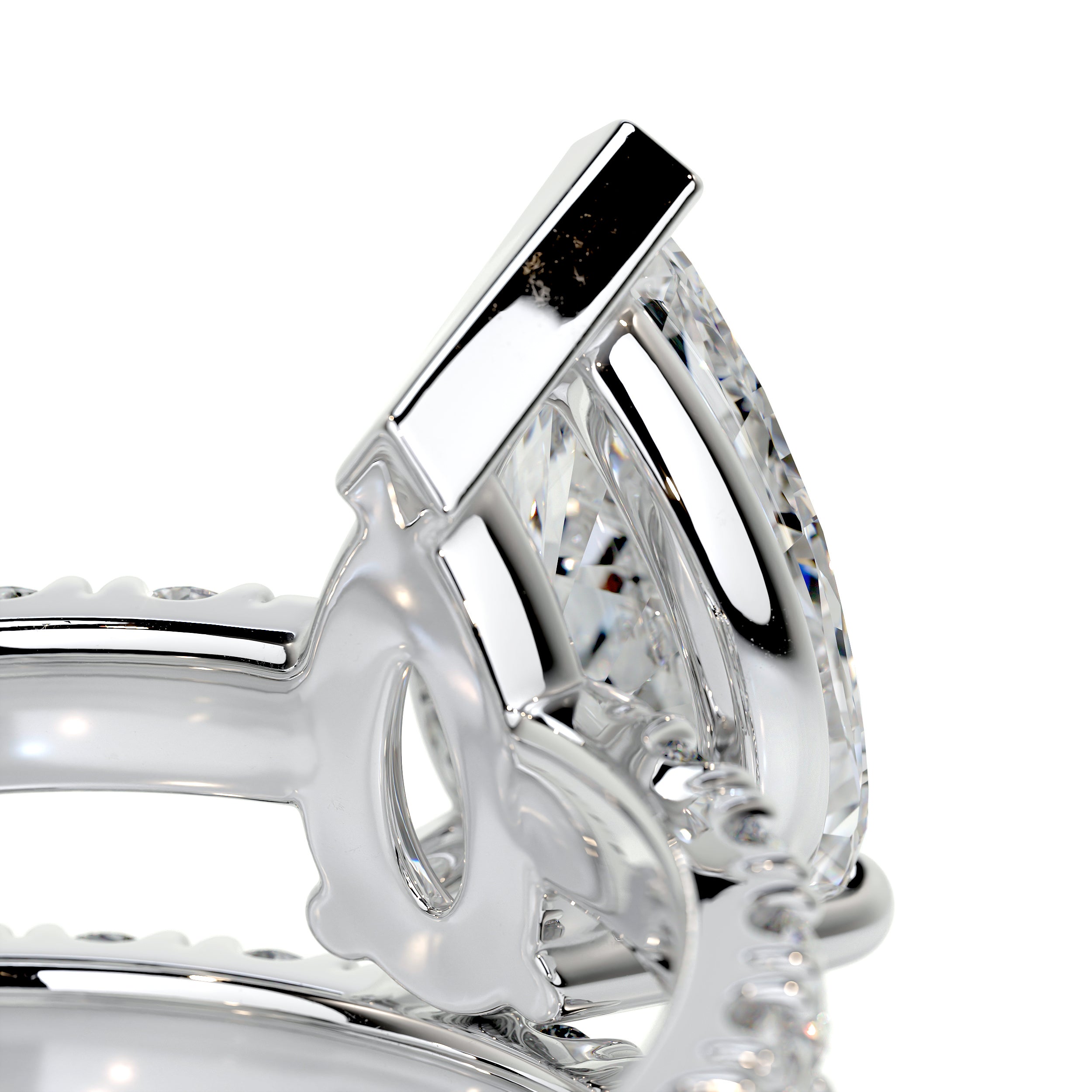 Hailey Diamond Bridal Set   (2.5 Carat) -18K White Gold