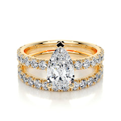 Hailey Lab Grown Diamond Bridal Set -18K Yellow Gold