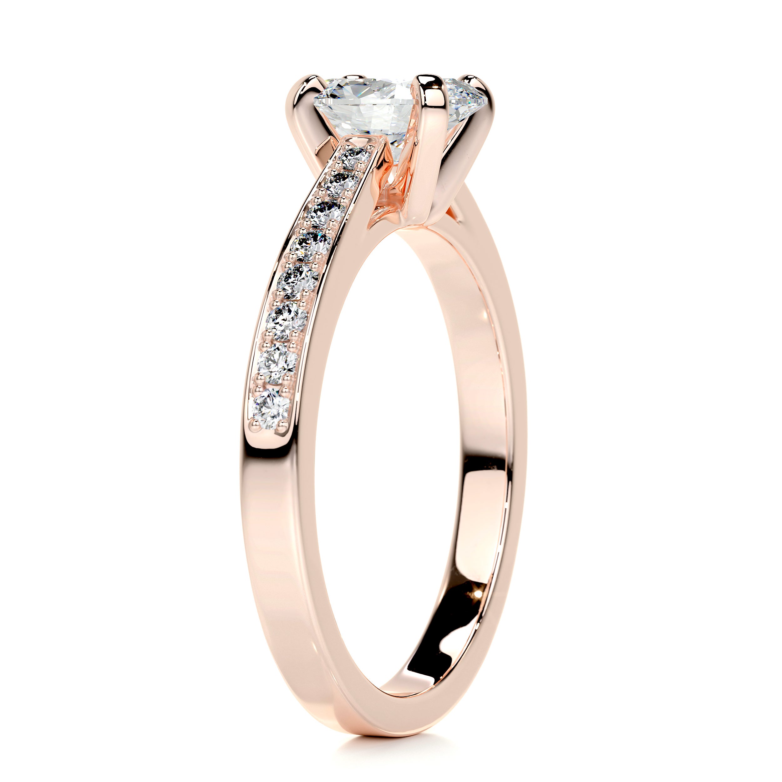 Talia Diamond Engagement Ring   (1 Carat) -14K Rose Gold
