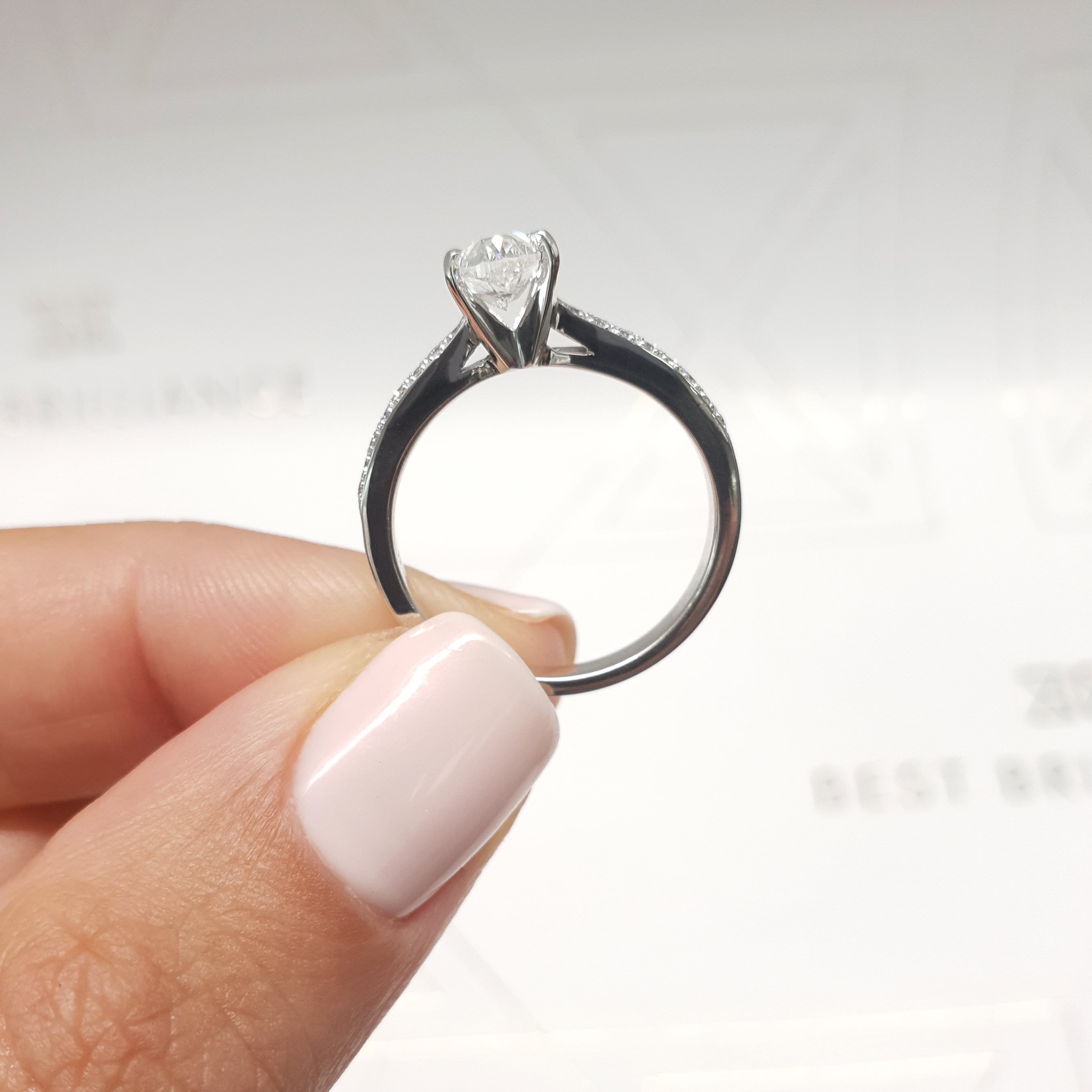 Talia Diamond Engagement Ring -18K White Gold
