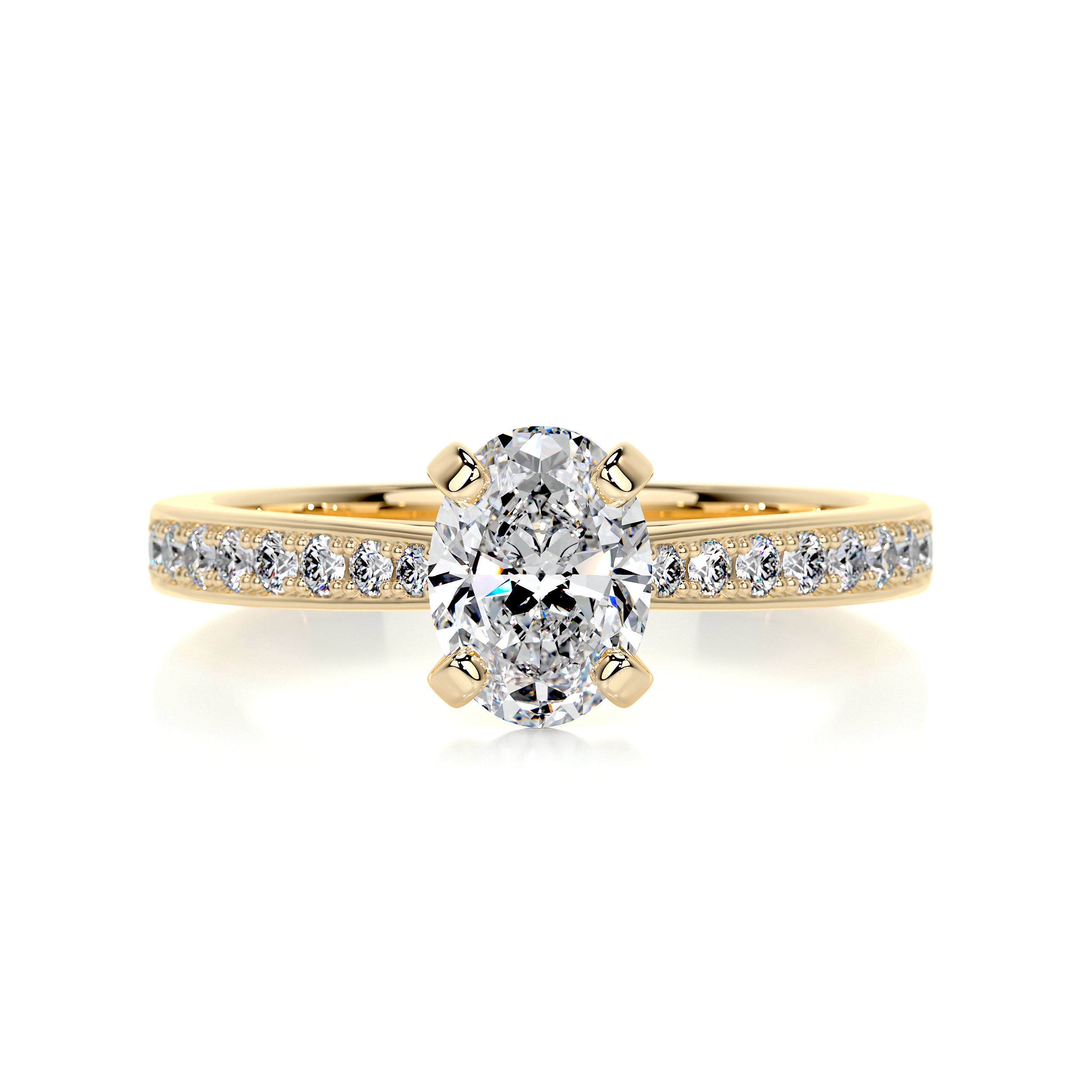 Talia Diamond Engagement Ring   (1 Carat) -18K Yellow Gold