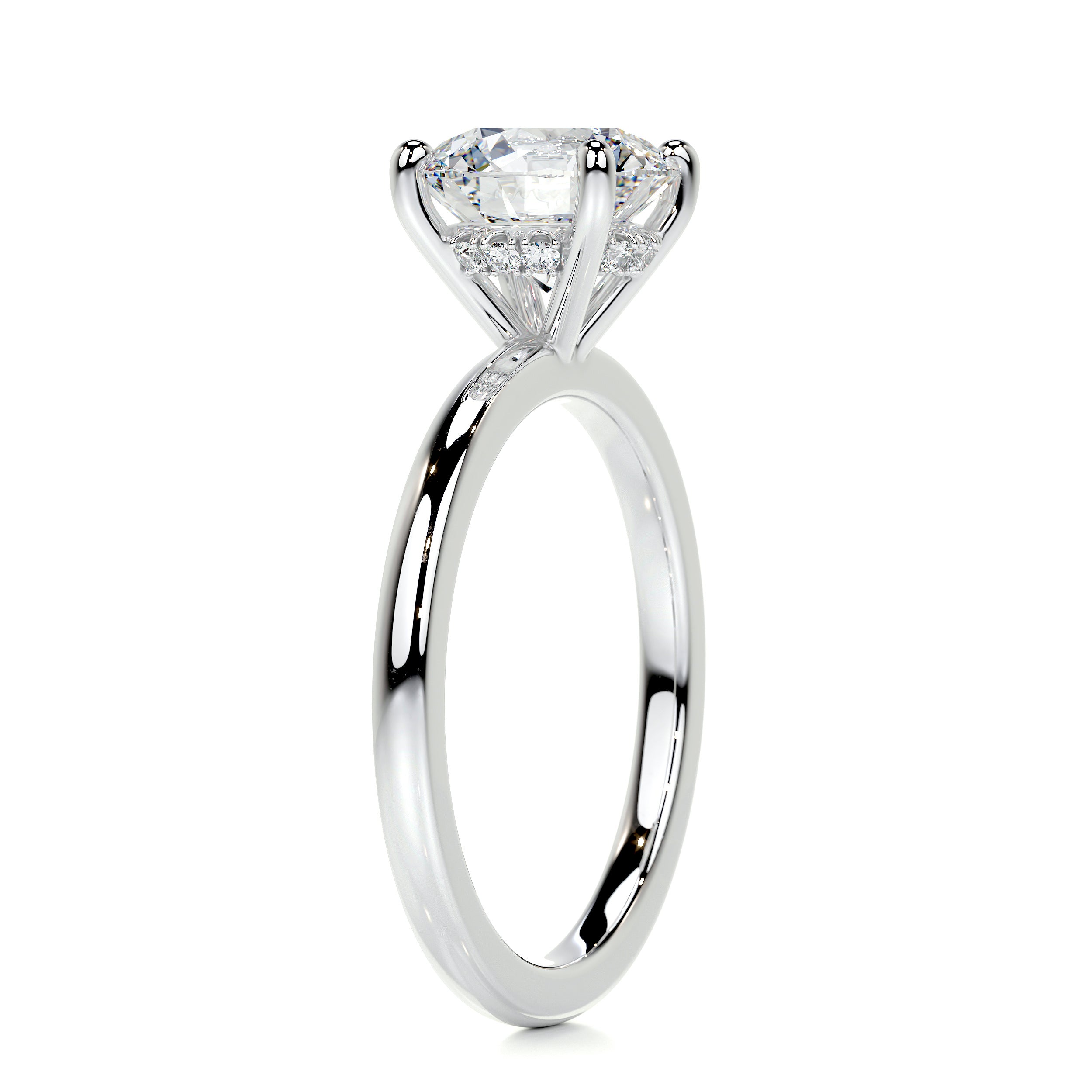 Cynthia Diamond Engagement Ring   (2.1 Carat) -14K White Gold
