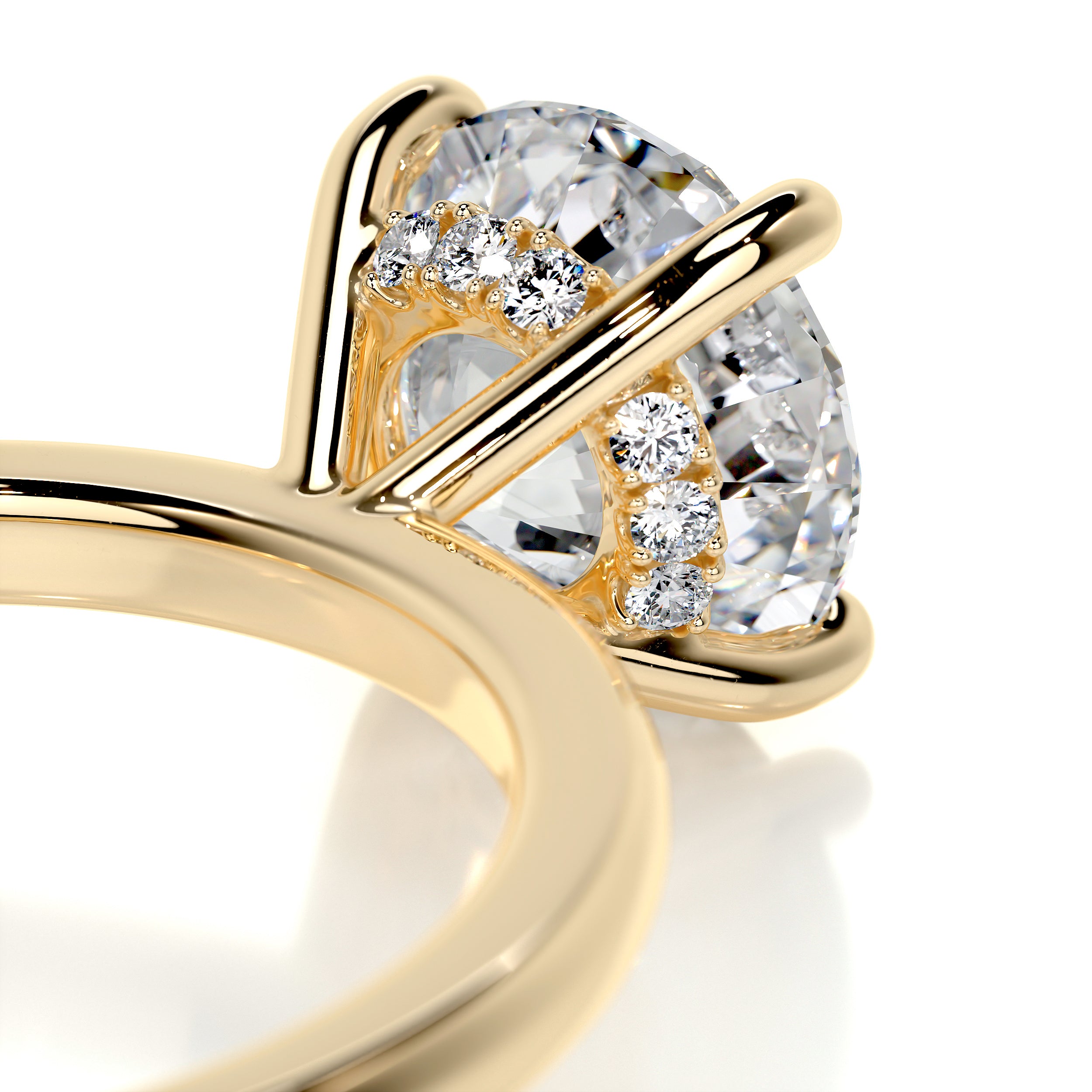 Cynthia Diamond Engagement Ring   (2.1 Carat) -18K Yellow Gold