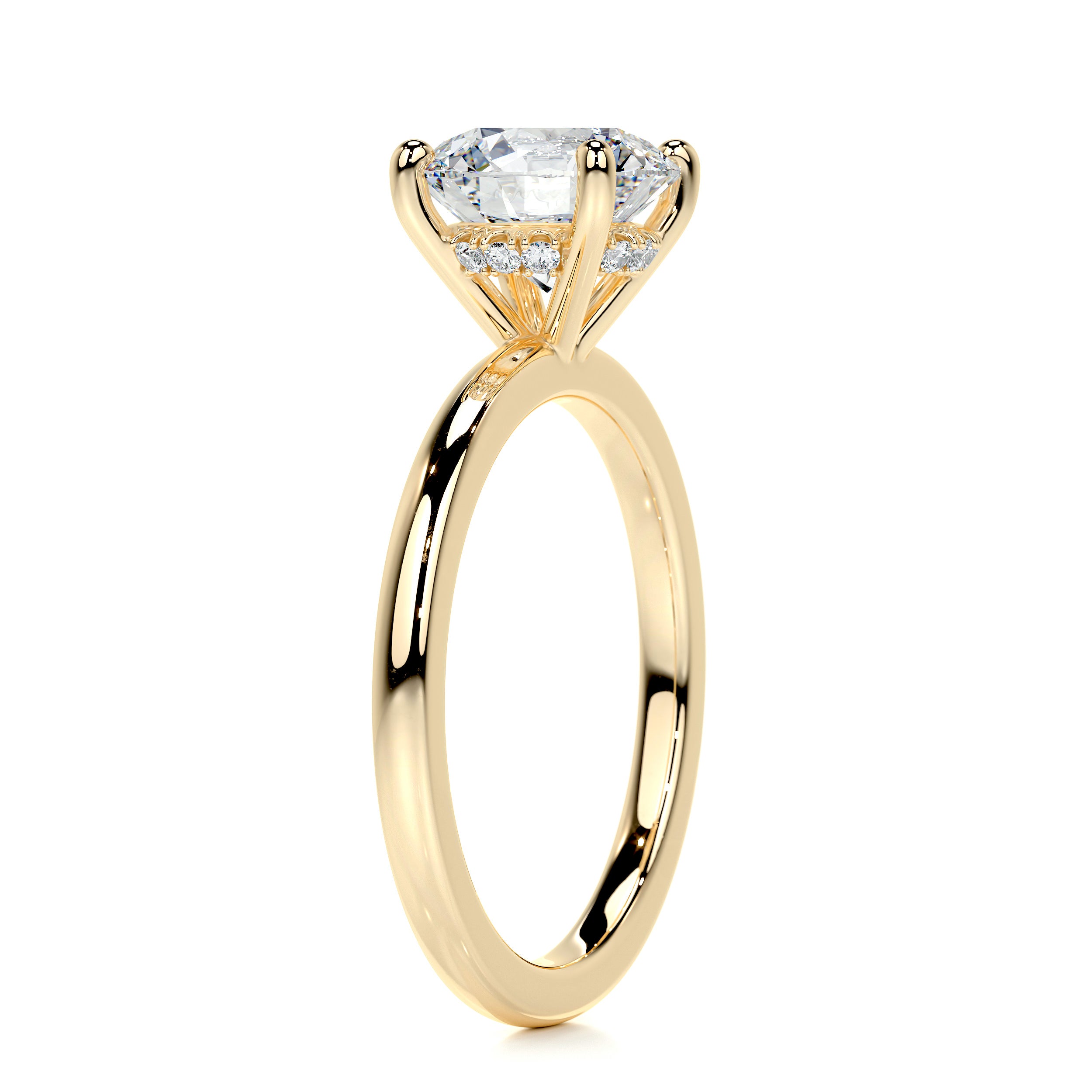 Cynthia Diamond Engagement Ring   (2.1 Carat) -18K Yellow Gold