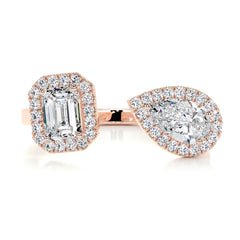 Edith Designer Diamond Ring (1.2 Carat) -14K Rose Gold