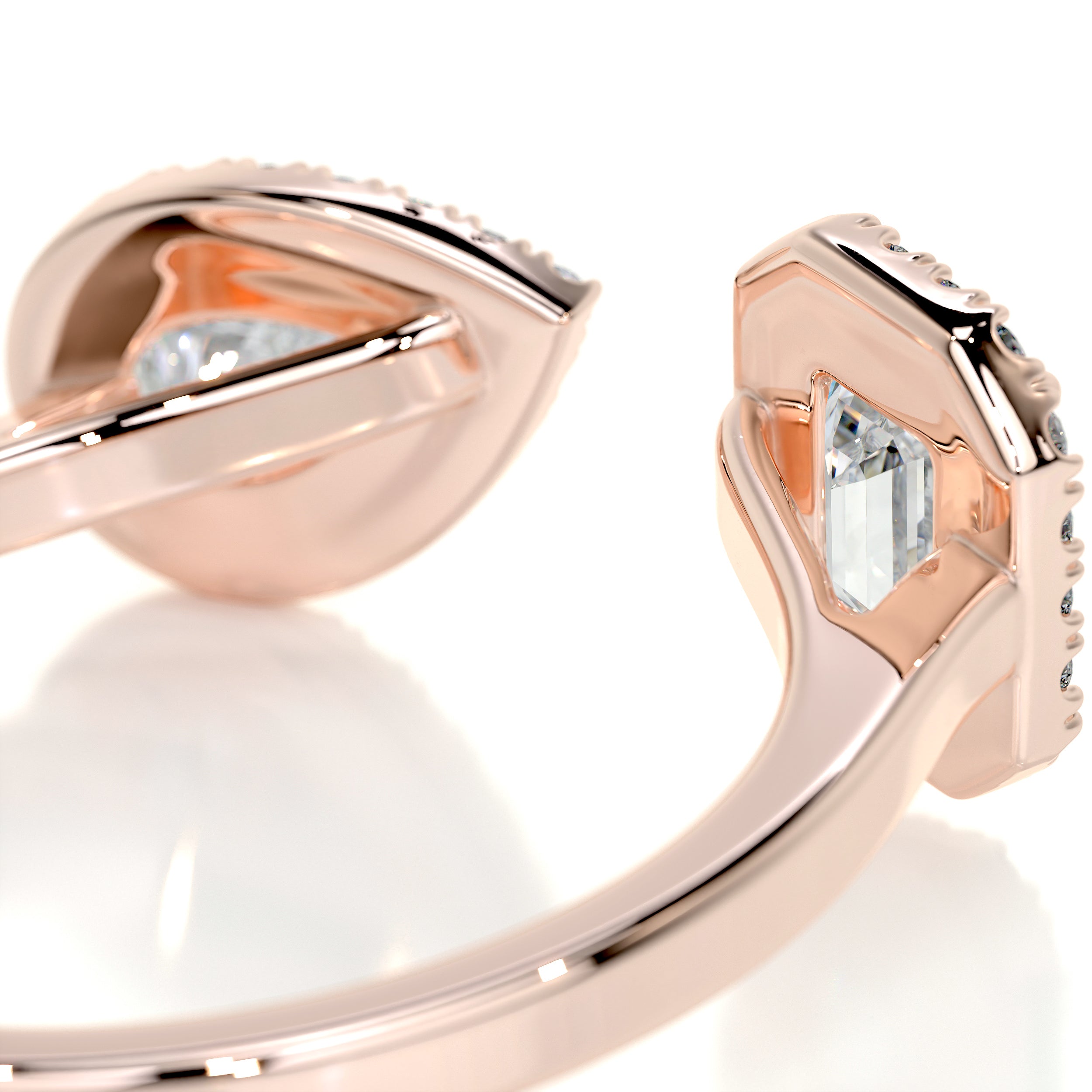 Edith Designer Diamond Ring   (1.2 Carat) -14K Rose Gold