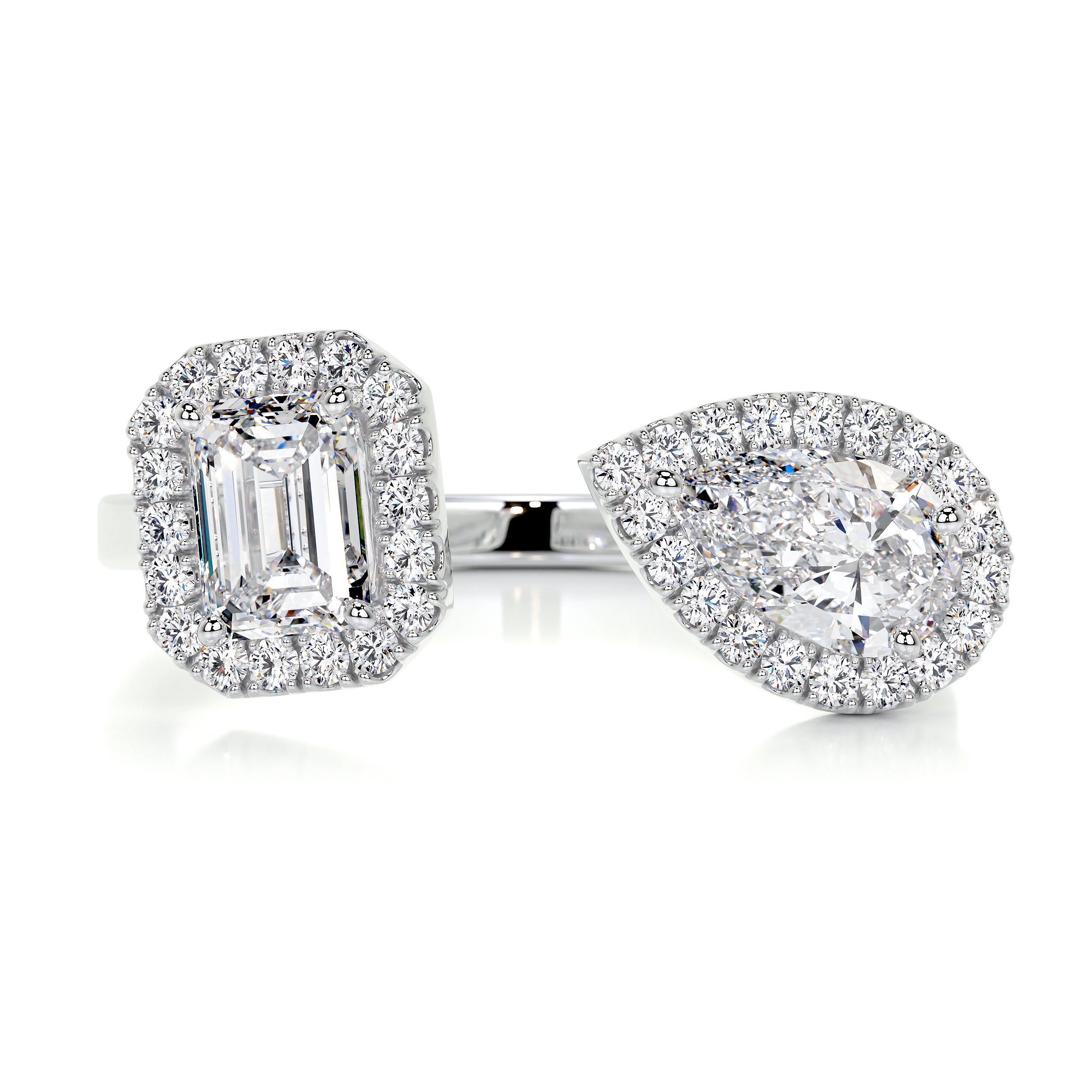 Edith Designer Diamond Ring   (1.2 Carat) -18K White Gold