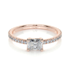 Chloe Radiant Lab Grown Stacking Ring (0.75 Carat) - 14K Rose Gold
