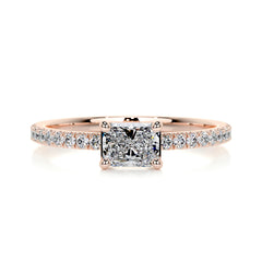 Chloe Radiant Stacking Ring (0.75 Carat) - 14K Rose Gold