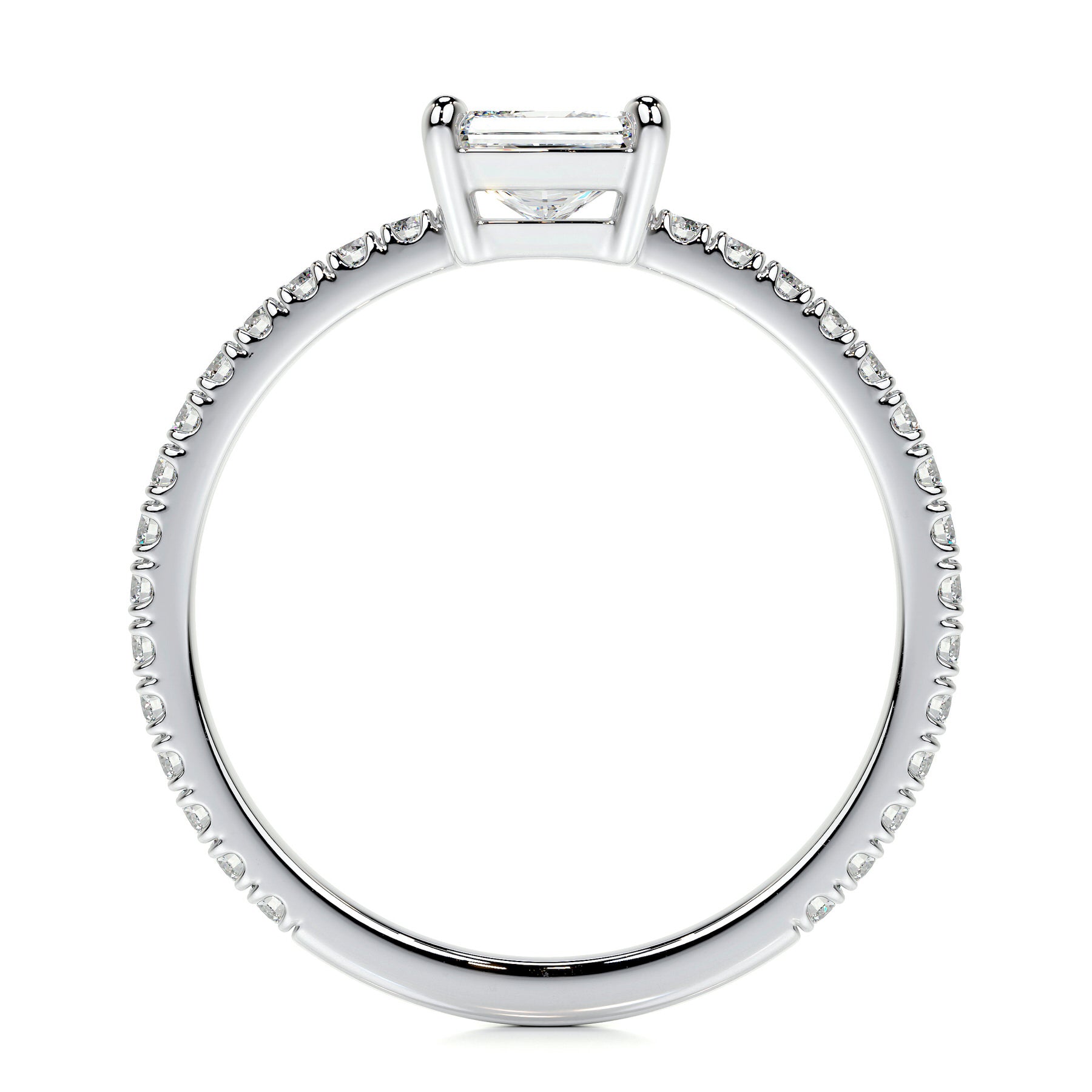 Chloe Radiant Lab Grown Stacking Ring   (0.75 Carat) - Platinum