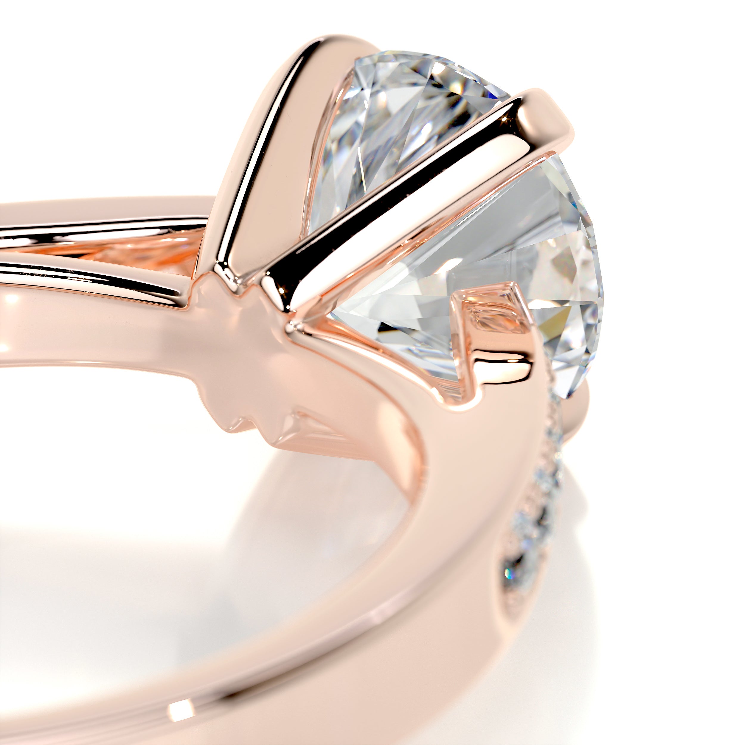 Margaret Diamond Engagement Ring   (1.35 Carat) -14K Rose Gold
