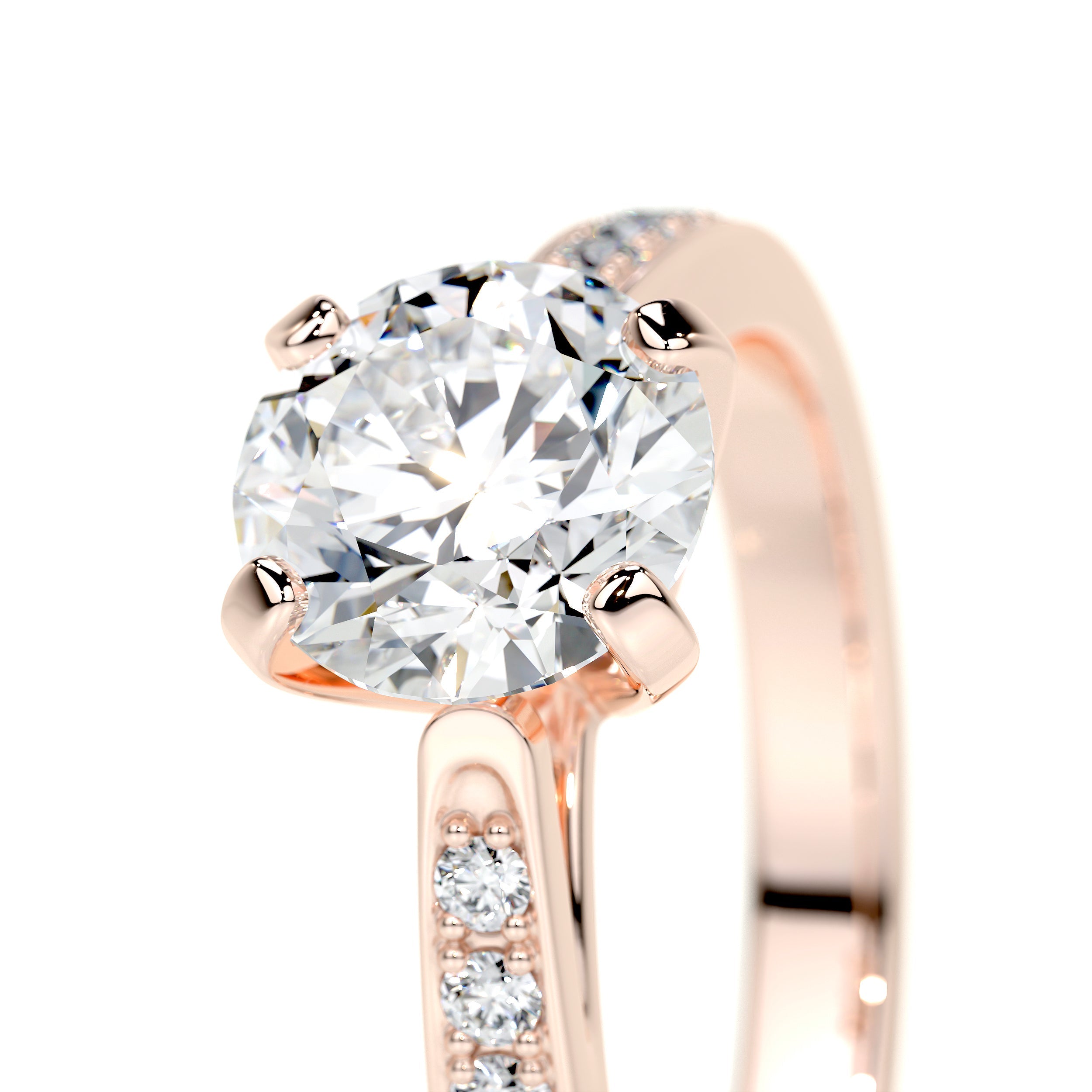 Margaret Lab Grown Diamond Ring   (1.35 Carat) -14K Rose Gold