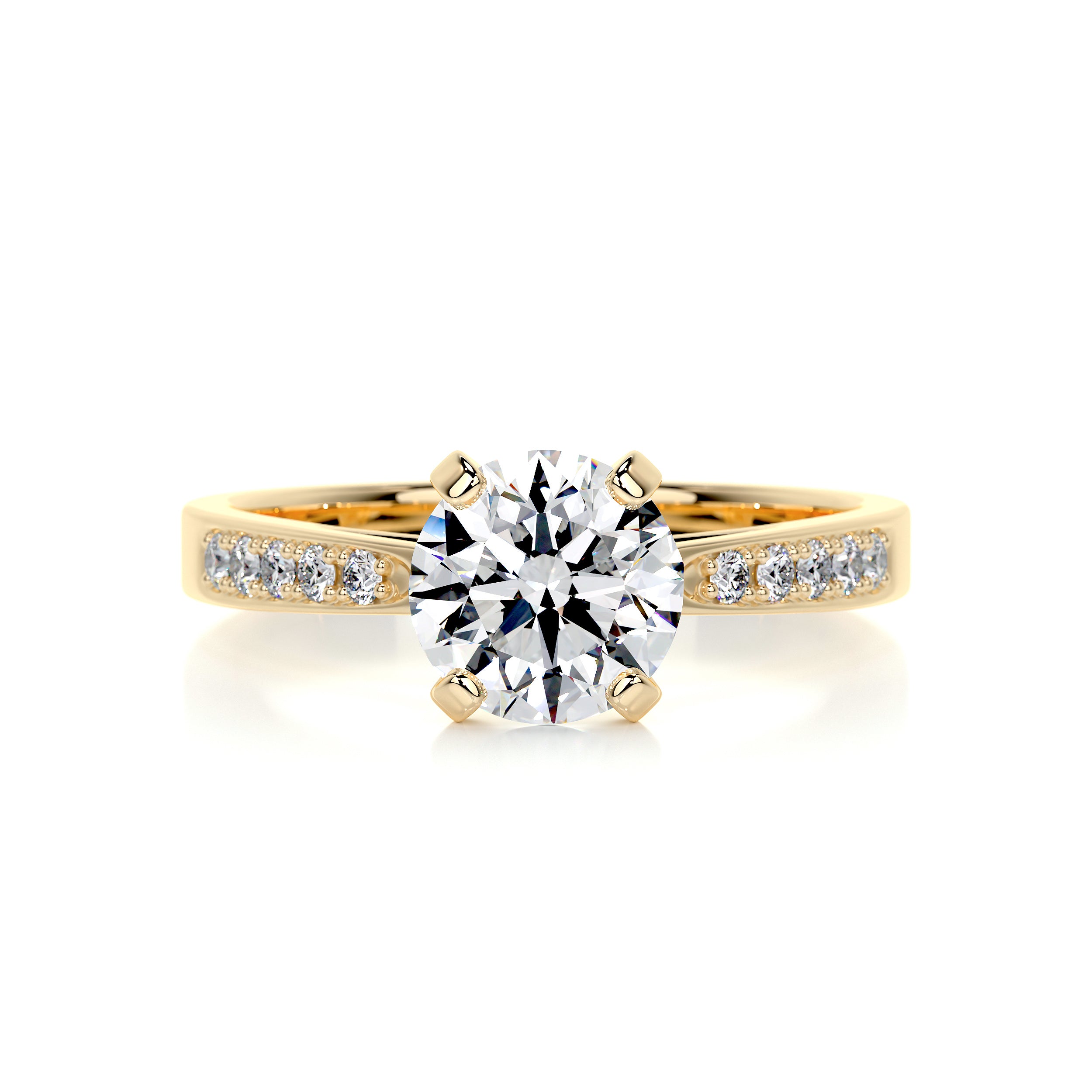 Margaret Diamond Engagement Ring   (1.35 Carat) -18K Yellow Gold