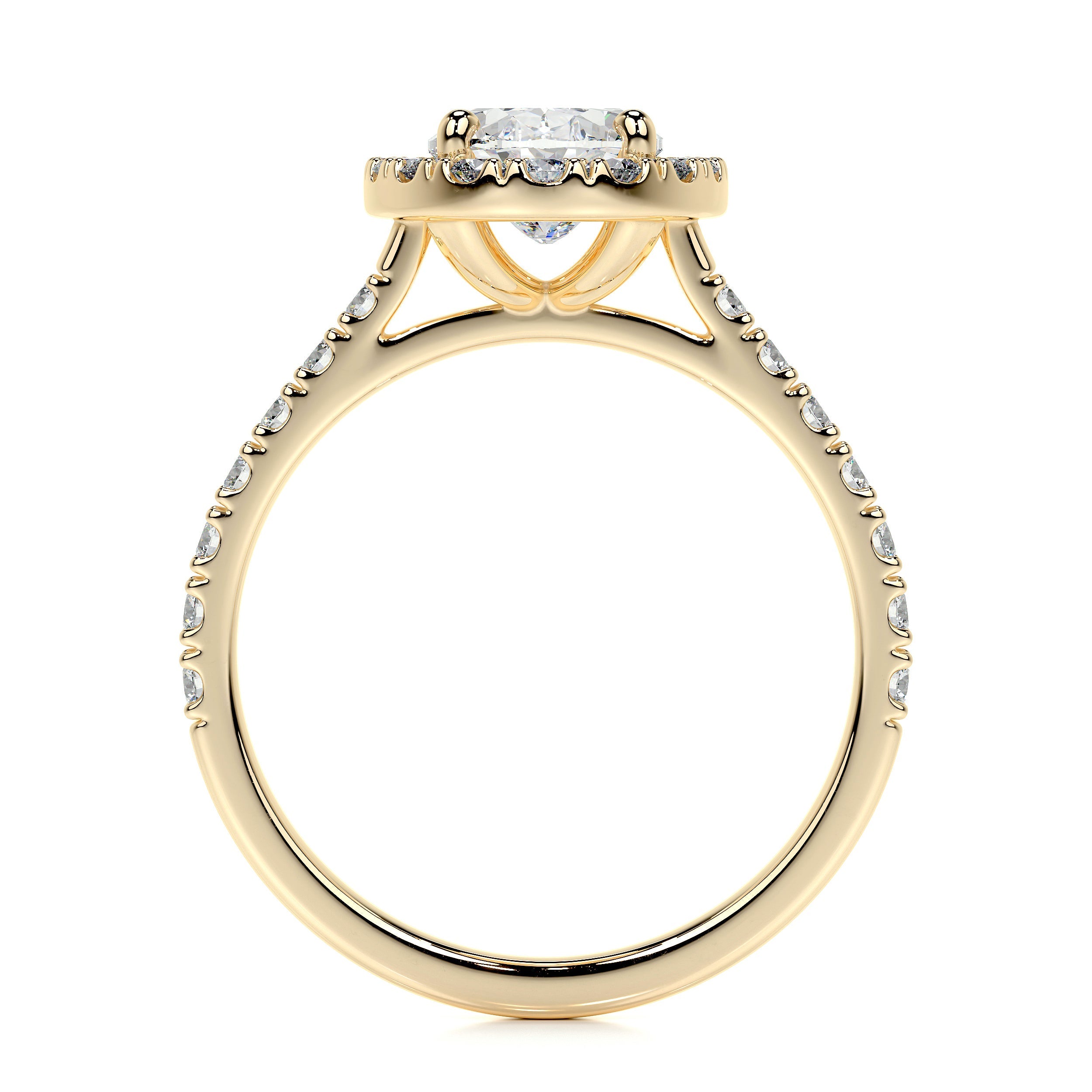Maria Lab Grown Diamond Ring   (1.3 Carat) - 18K Yellow Gold
