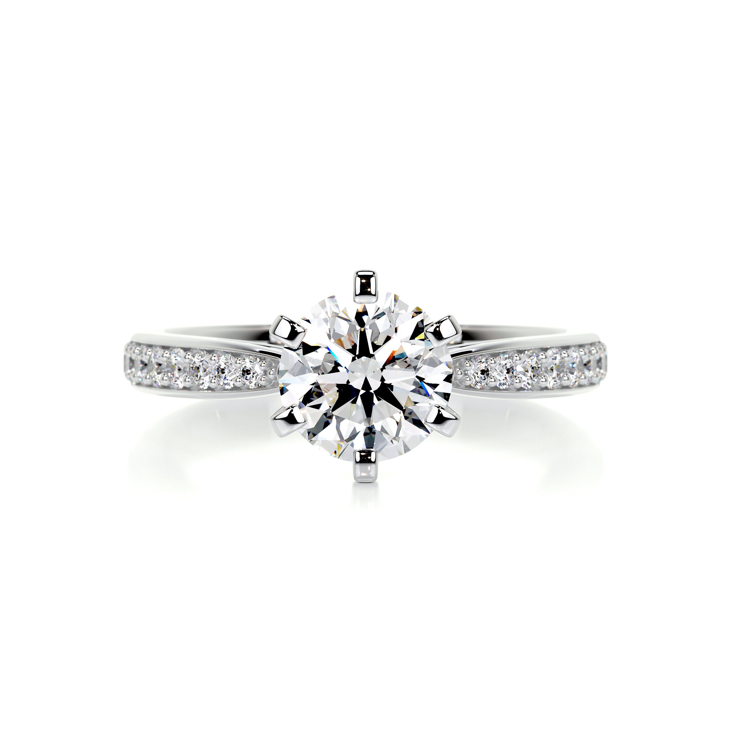 Talia Diamond Engagement Ring - 18K White Gold