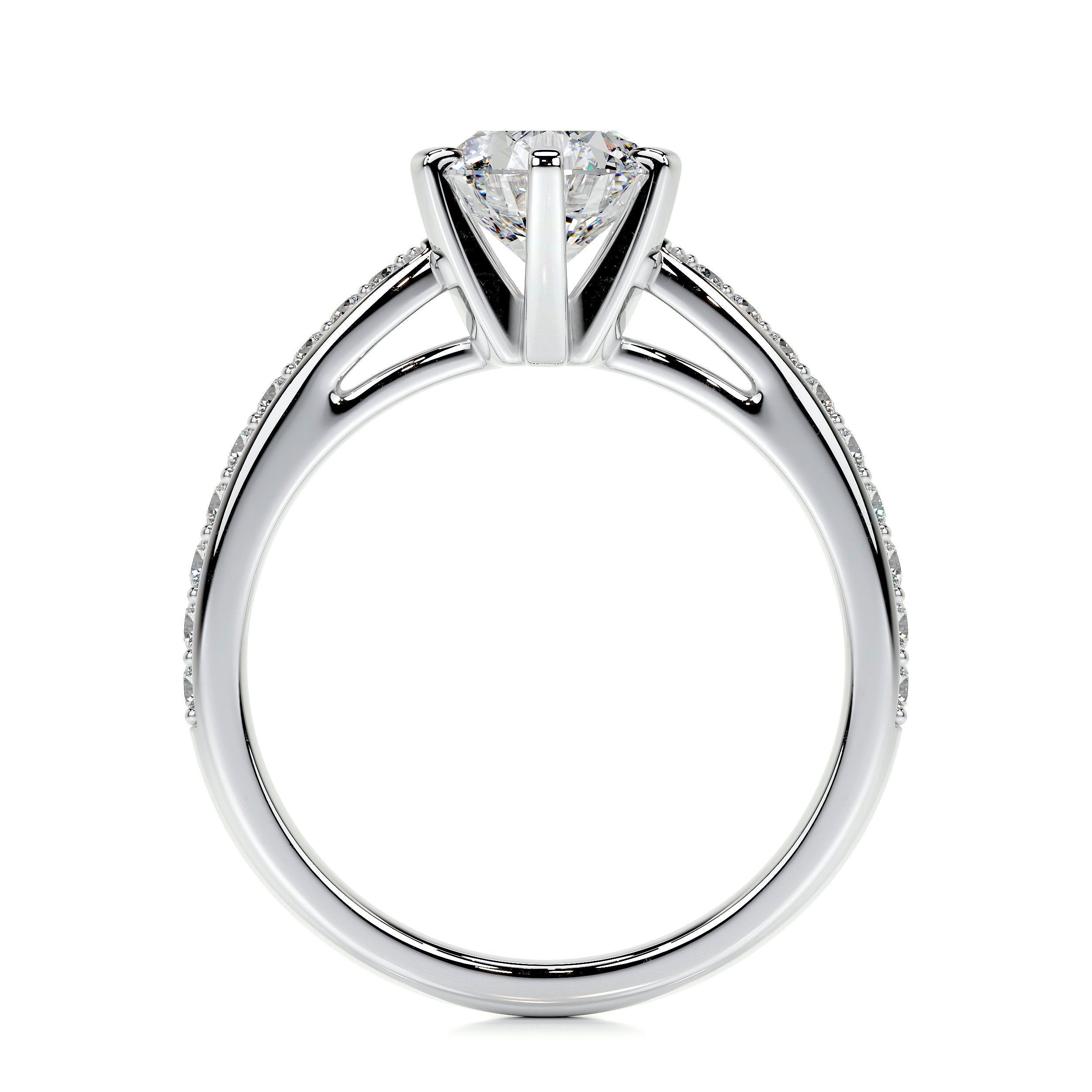 Talia Lab Grown Diamond Ring   (0.88 Carat) - 14K White Gold
