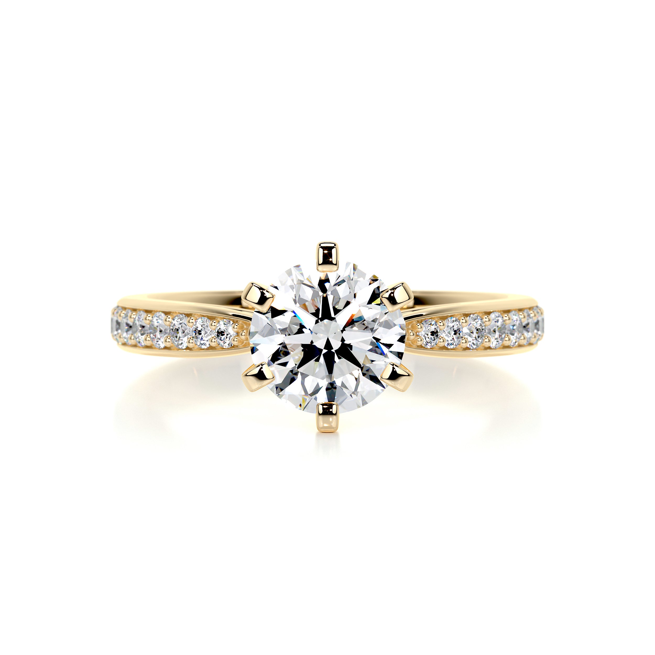 Talia Diamond Engagement Ring - 18K Yellow Gold