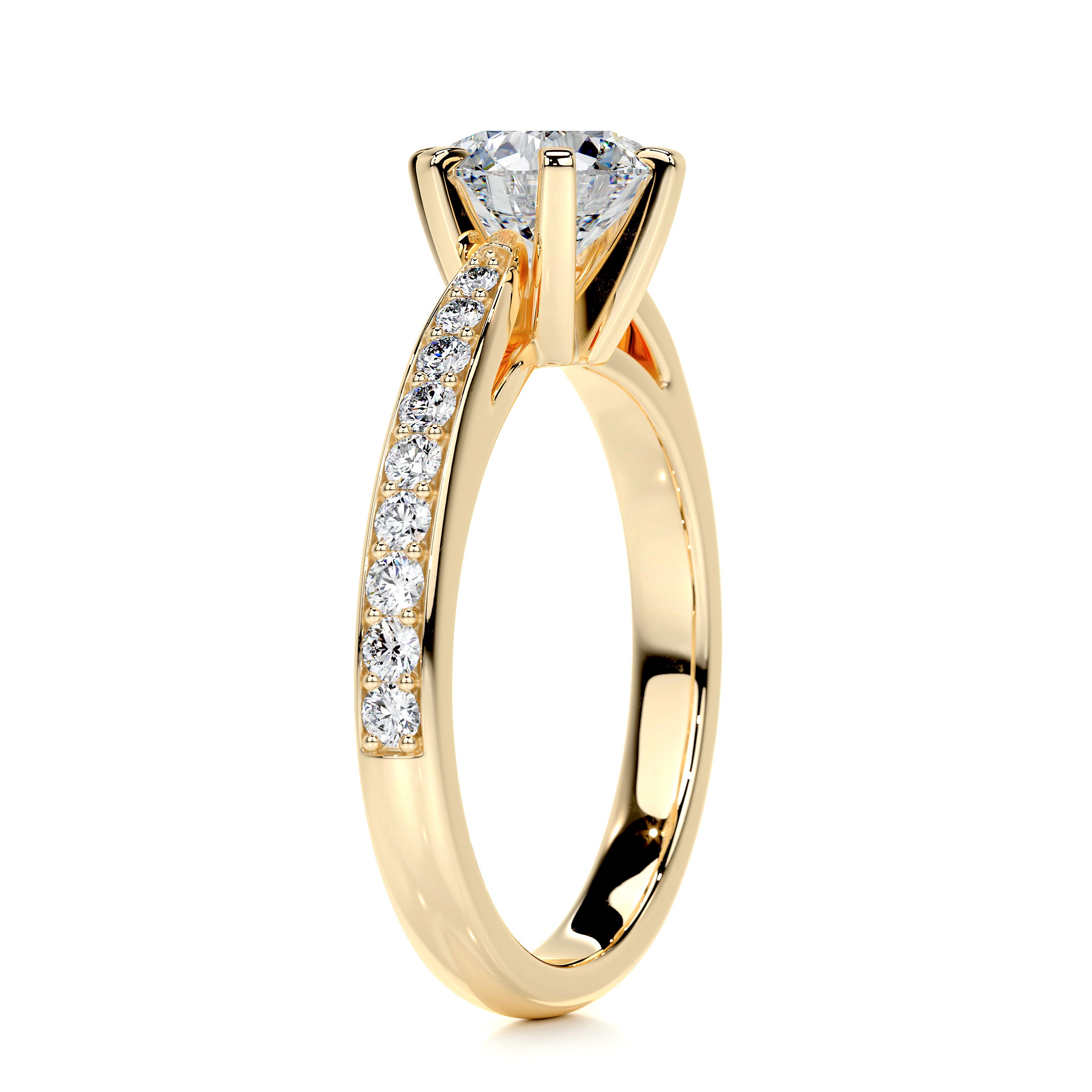 Talia Diamond Engagement Ring - 18K Yellow Gold