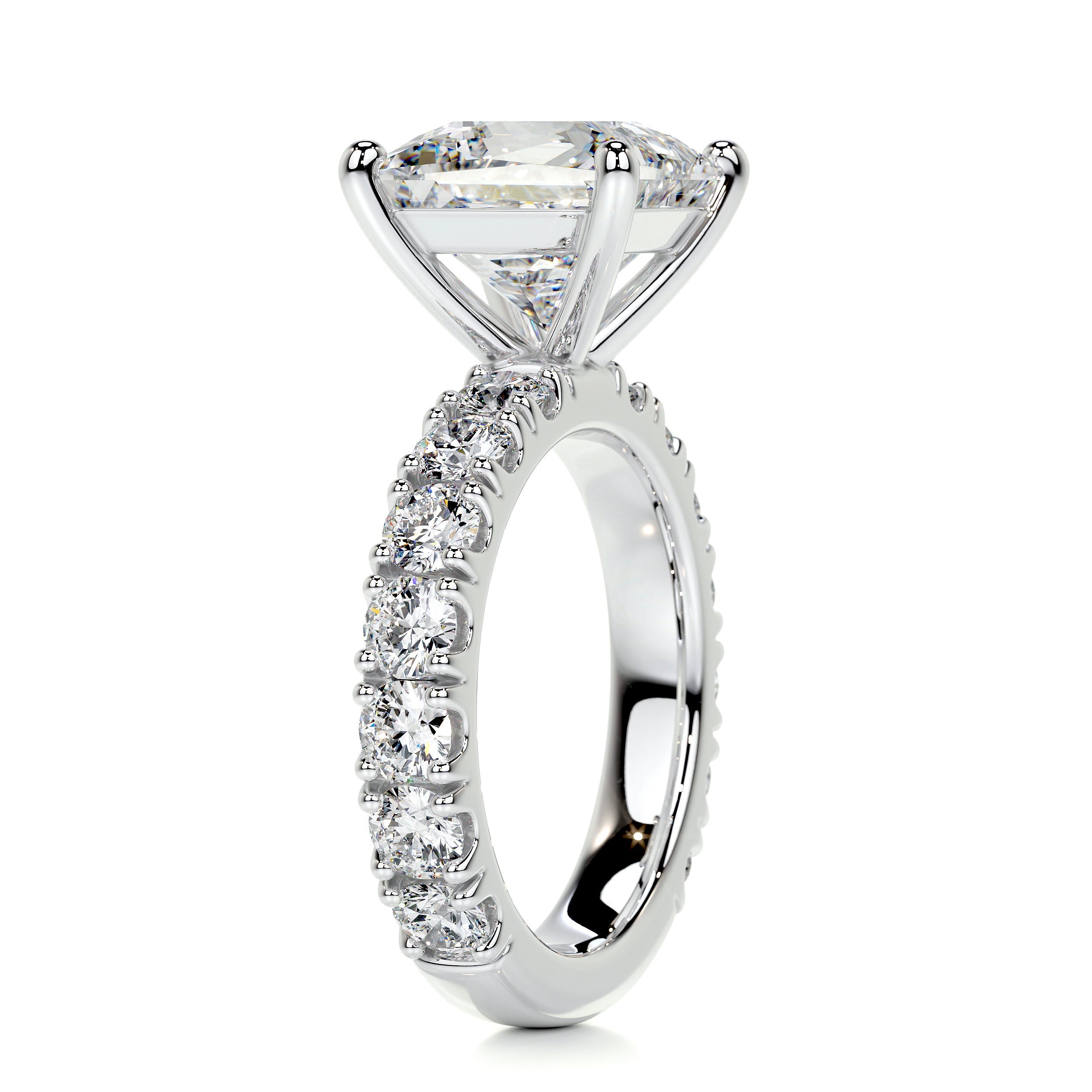 Molly Diamond Engagement Ring   (3.5 Carat) -18K White Gold