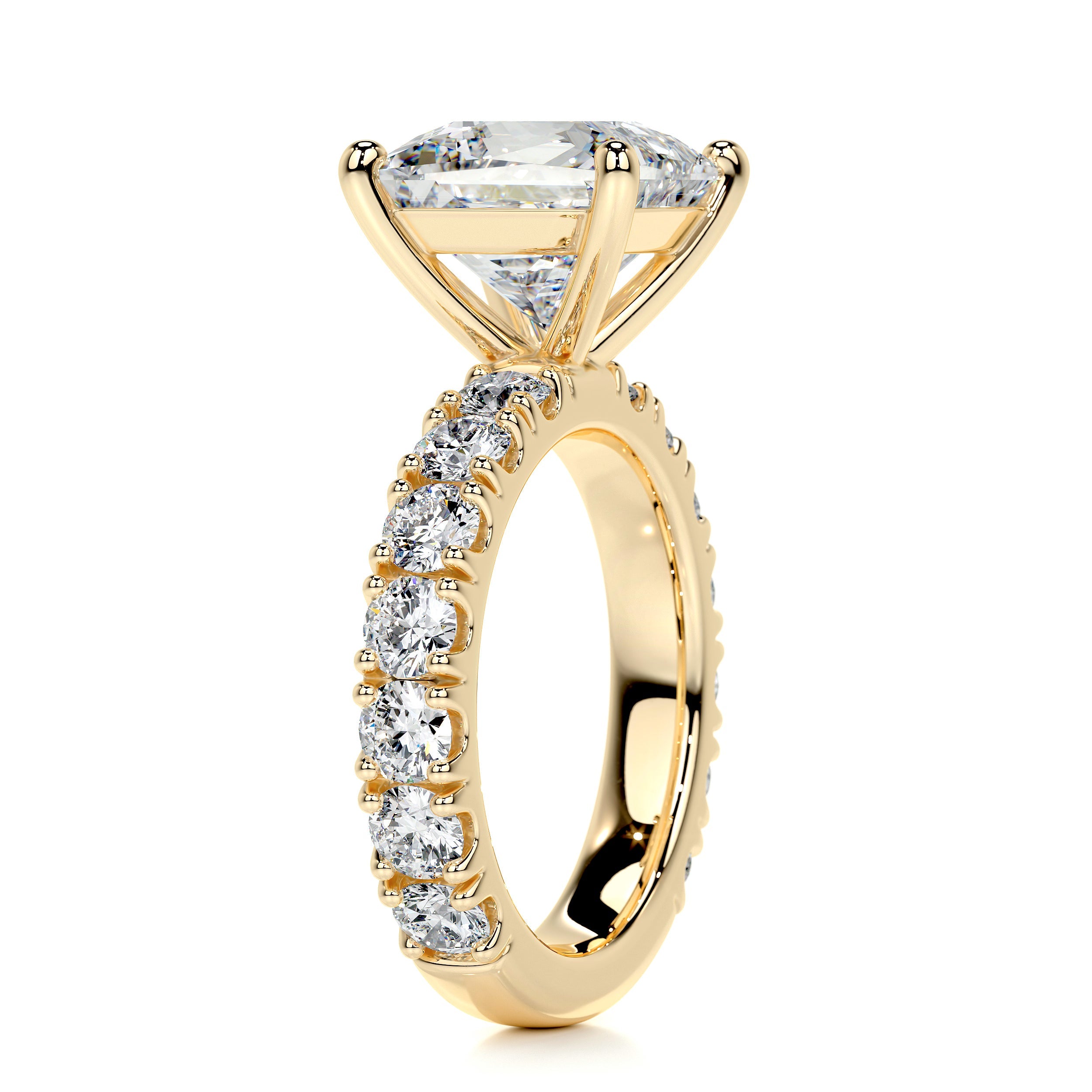 Molly Diamond Engagement Ring   (3.5 Carat) -18K Yellow Gold