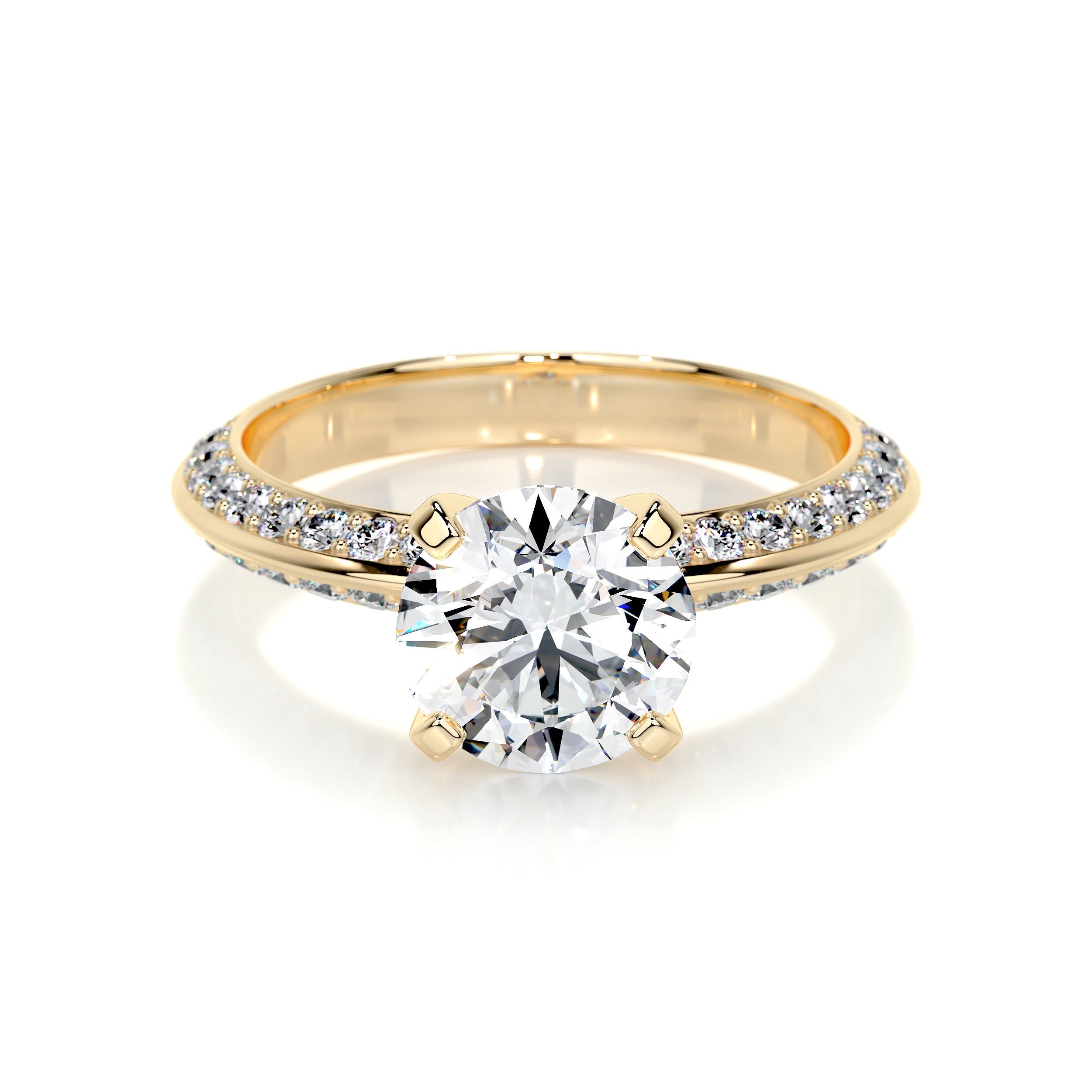 Ariana Lab Grown Diamond Ring   (2.3 Carat) -18K Yellow Gold