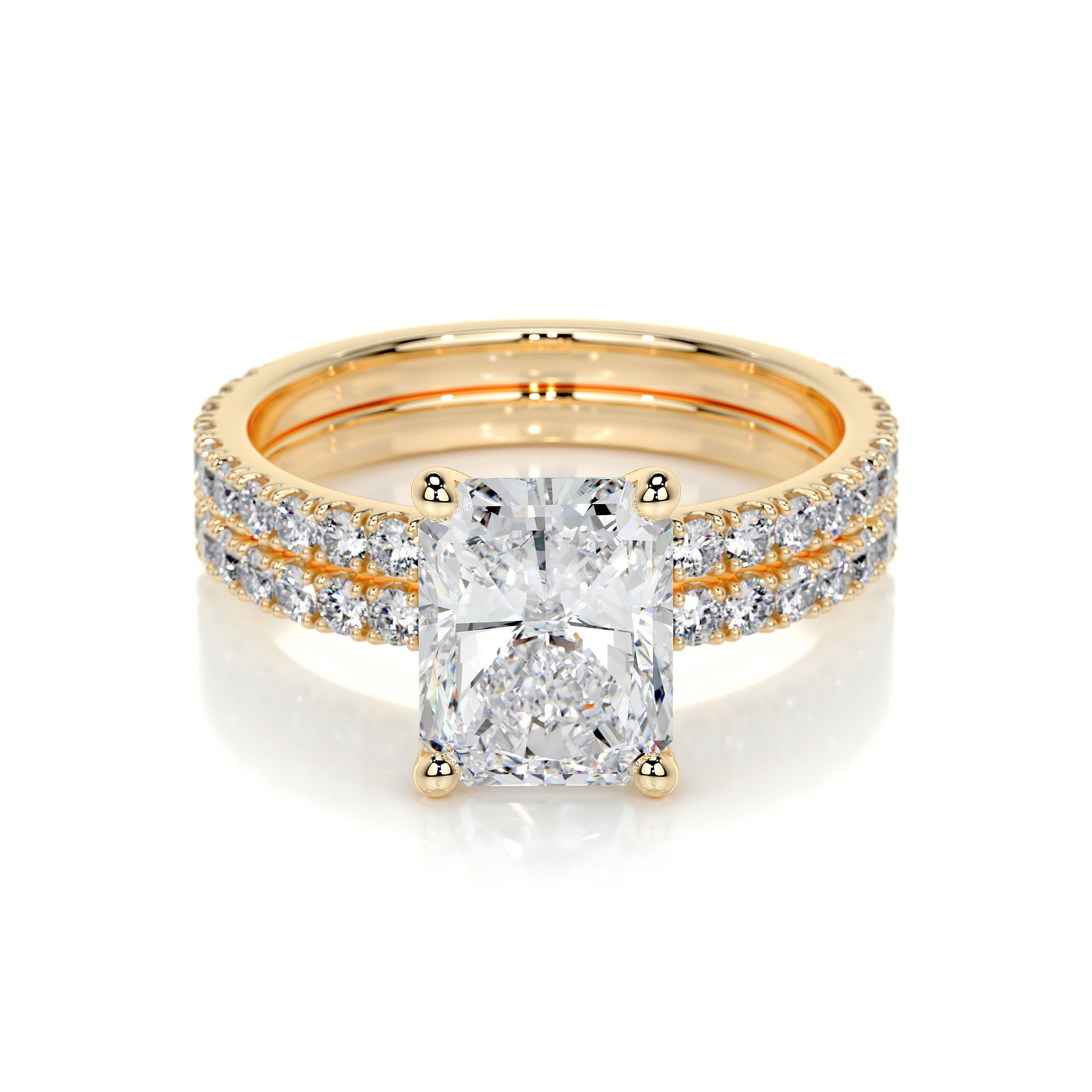 Audrey Lab Grown Diamond Bridal Set   (2.5 Carat) -18K Yellow Gold